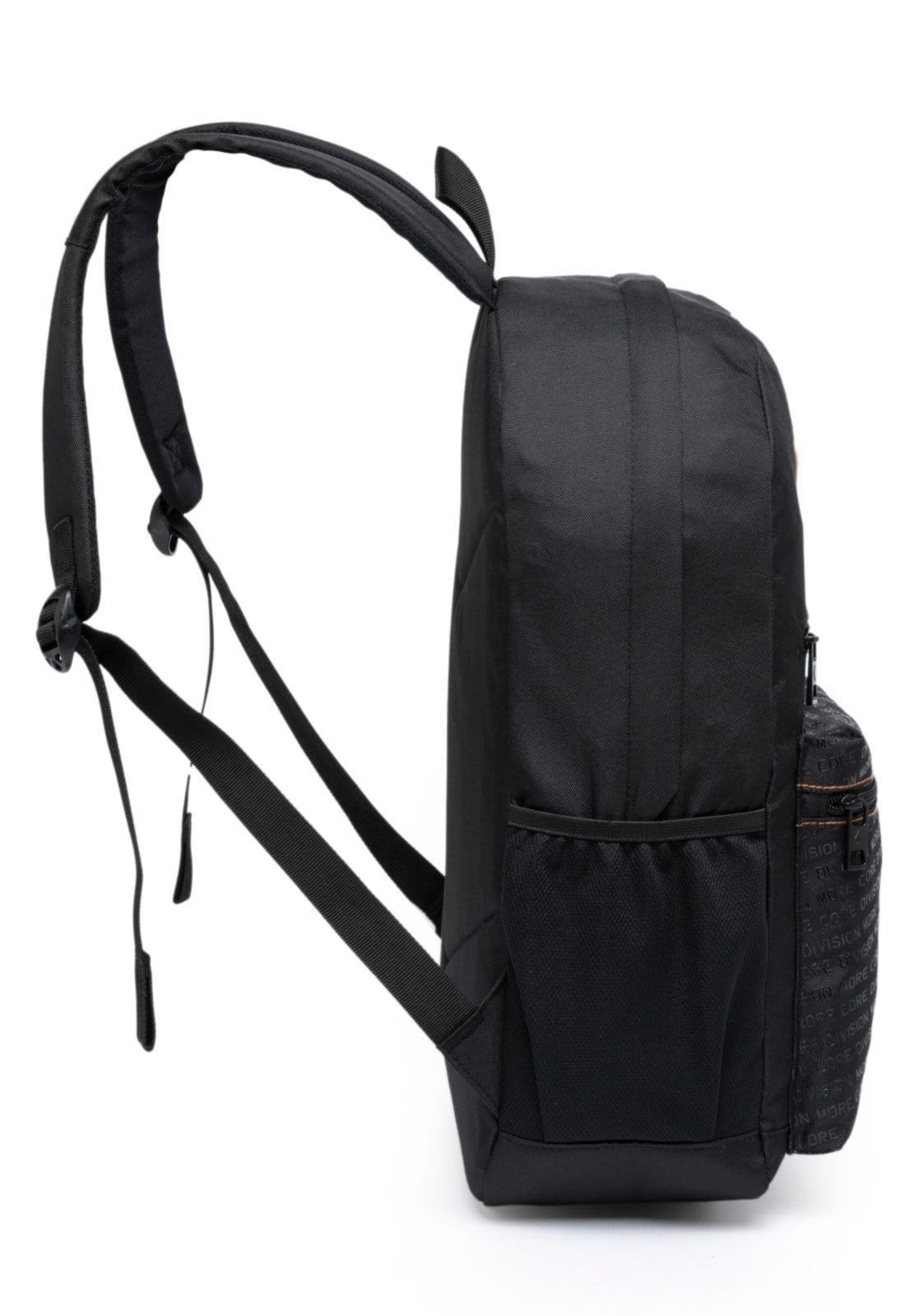 Vista 2 Mochila Masculina Casual Masculina Bolsa Espaçosa Faculdade Escola MCD preto