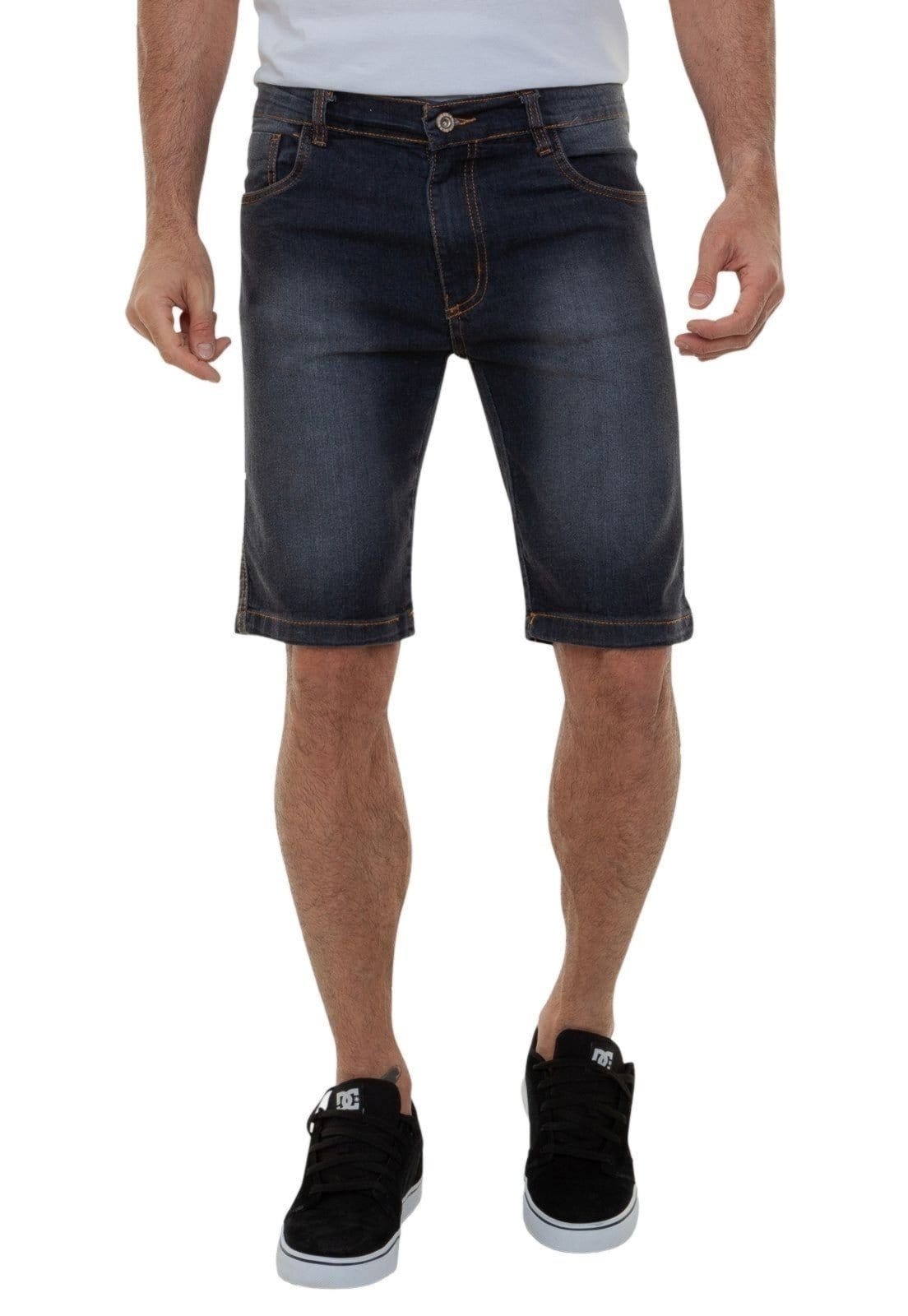 Bermuda Jeans Premium Masculina Versatti Aruba Preta