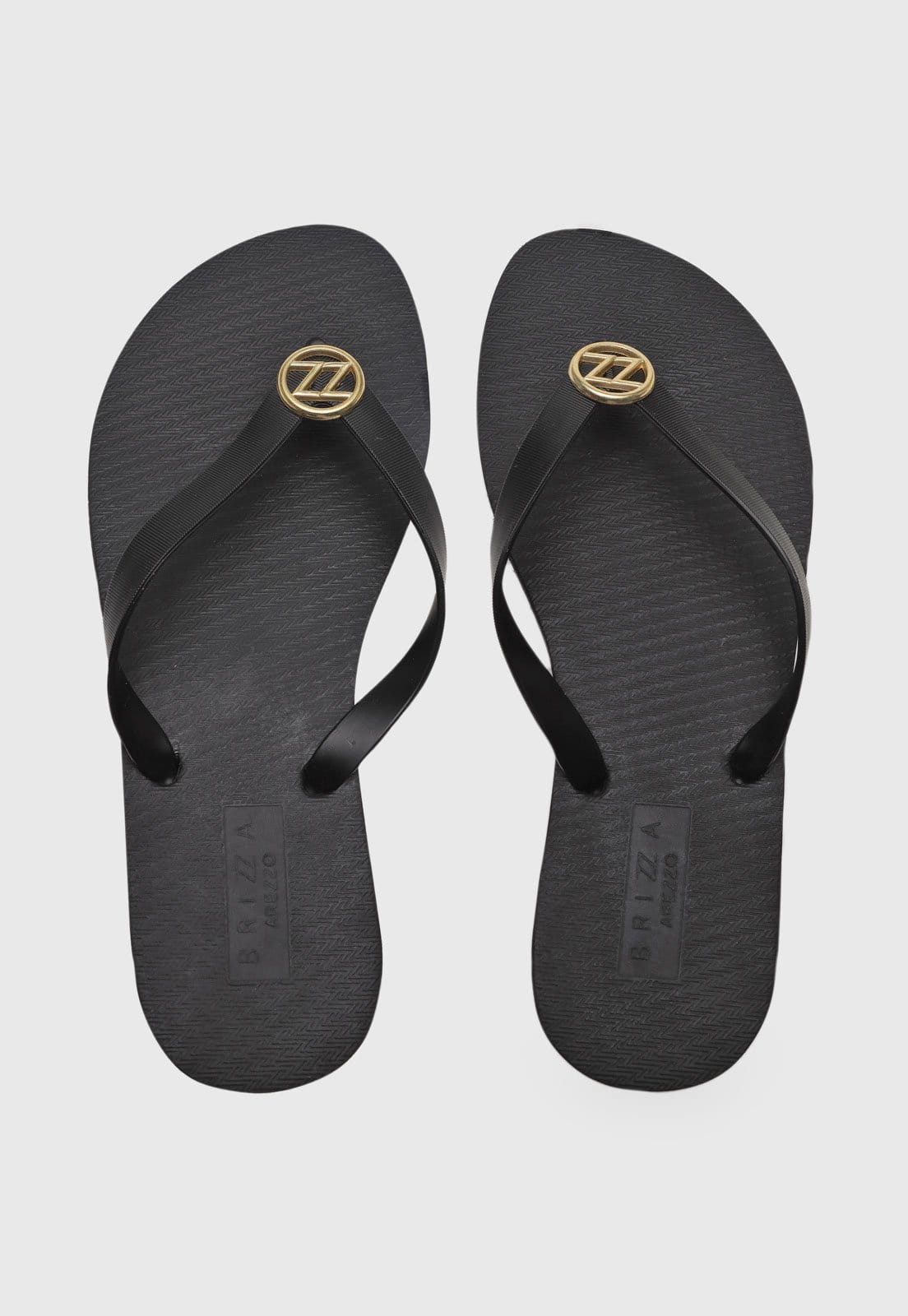 Chinelo Dedo Feminino Brizza Arezzo Tiras Logo