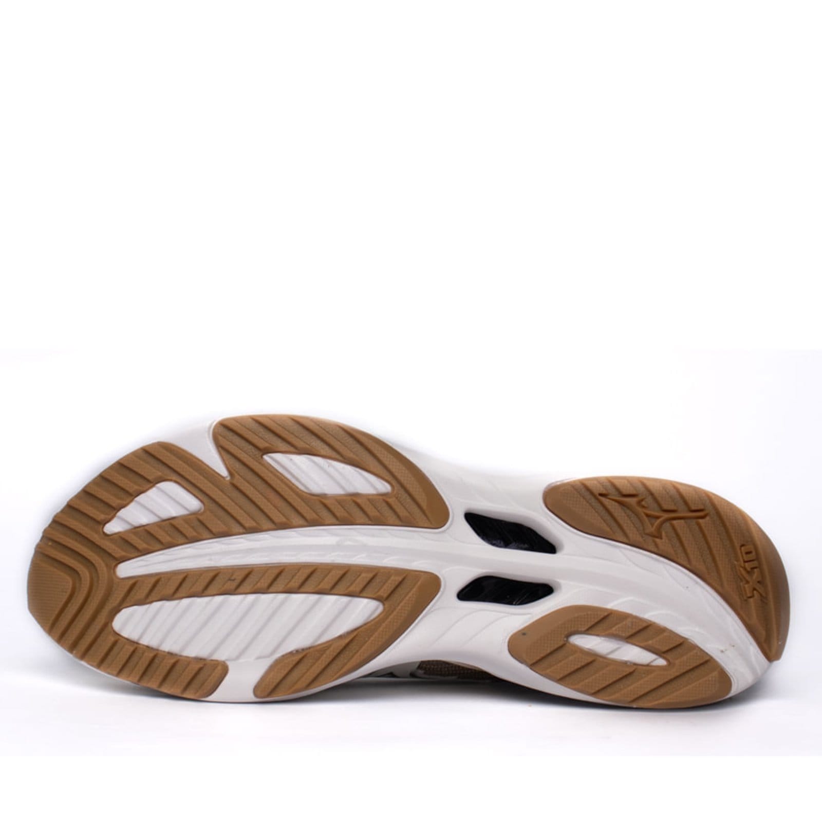 Vista 2 Tênis Masculino Mizuno Wave Stratos 3 Branco/Preto Mizuno bege