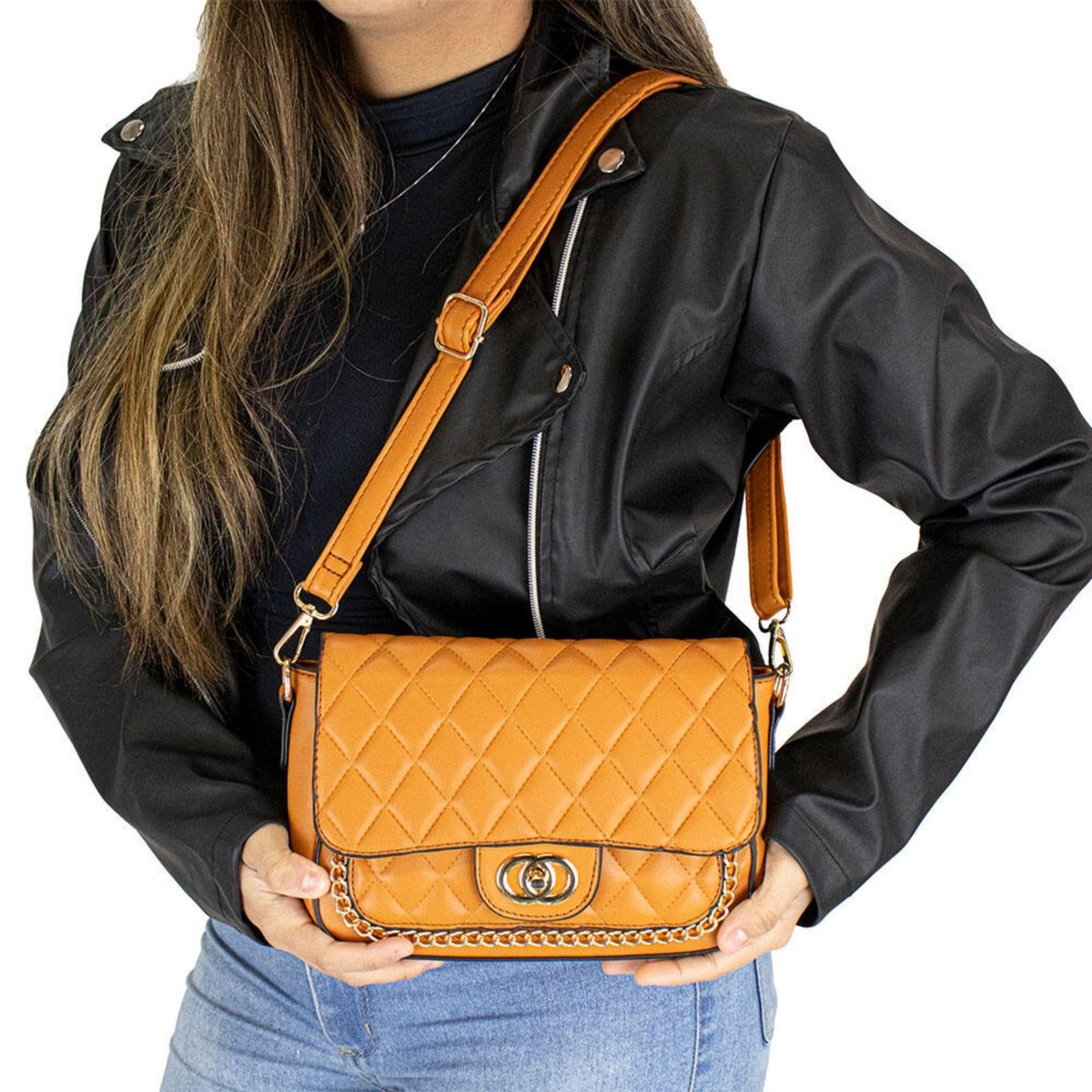 Vista 2 Bolsa Feminina Transversal Fuseco Wbft84232 7934232 Fuseco preto