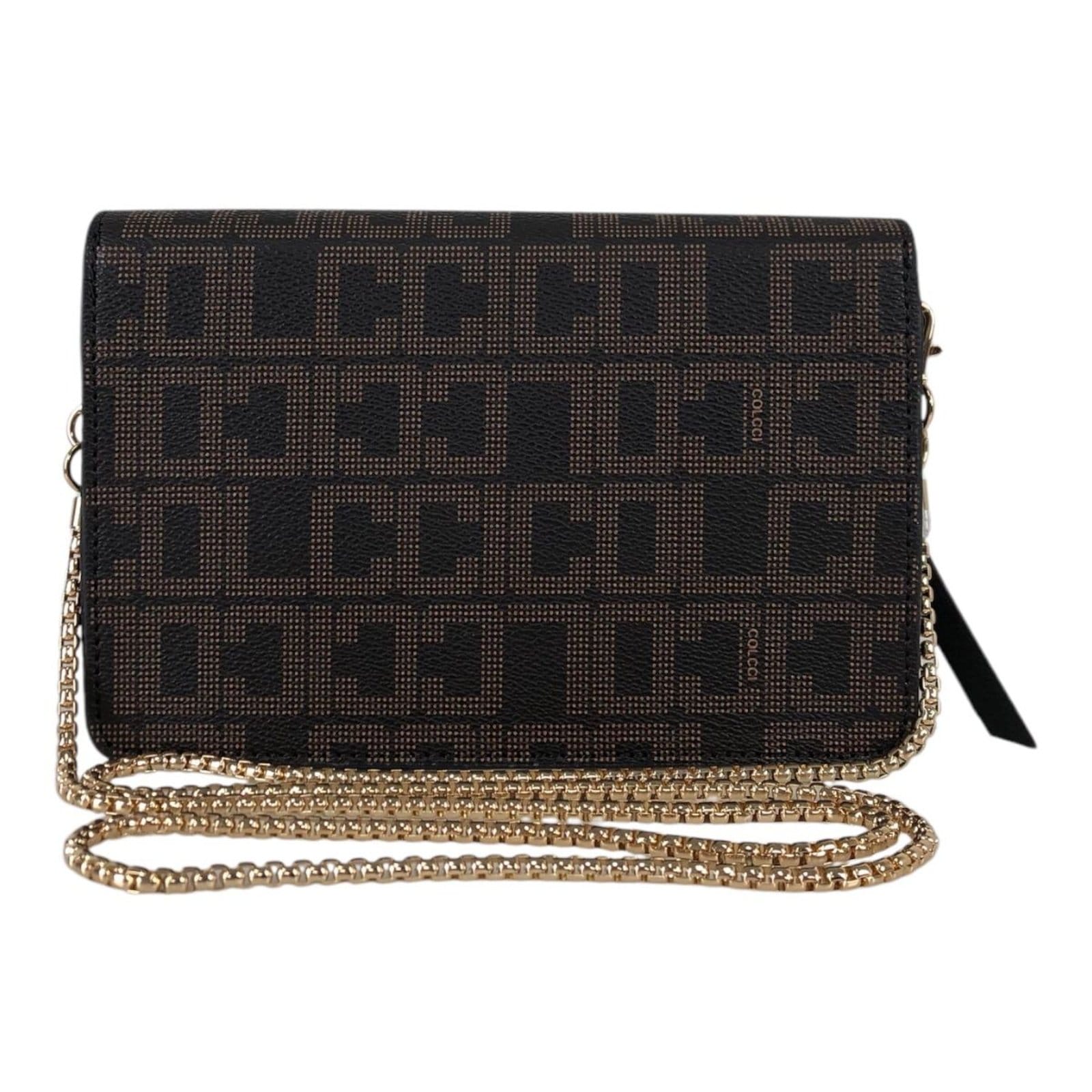 Vista 2 Bolsa Colcci Crossbody Monograma Colcci Café Colcci marrom