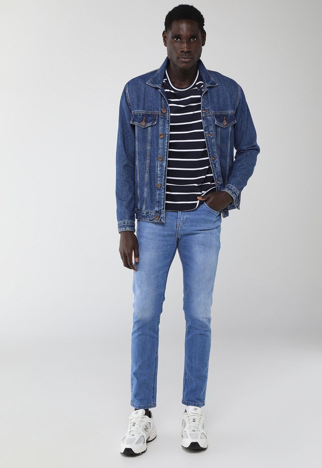 Vista 2 Calça Masculina Sawary Comfort Claro Sawary azul