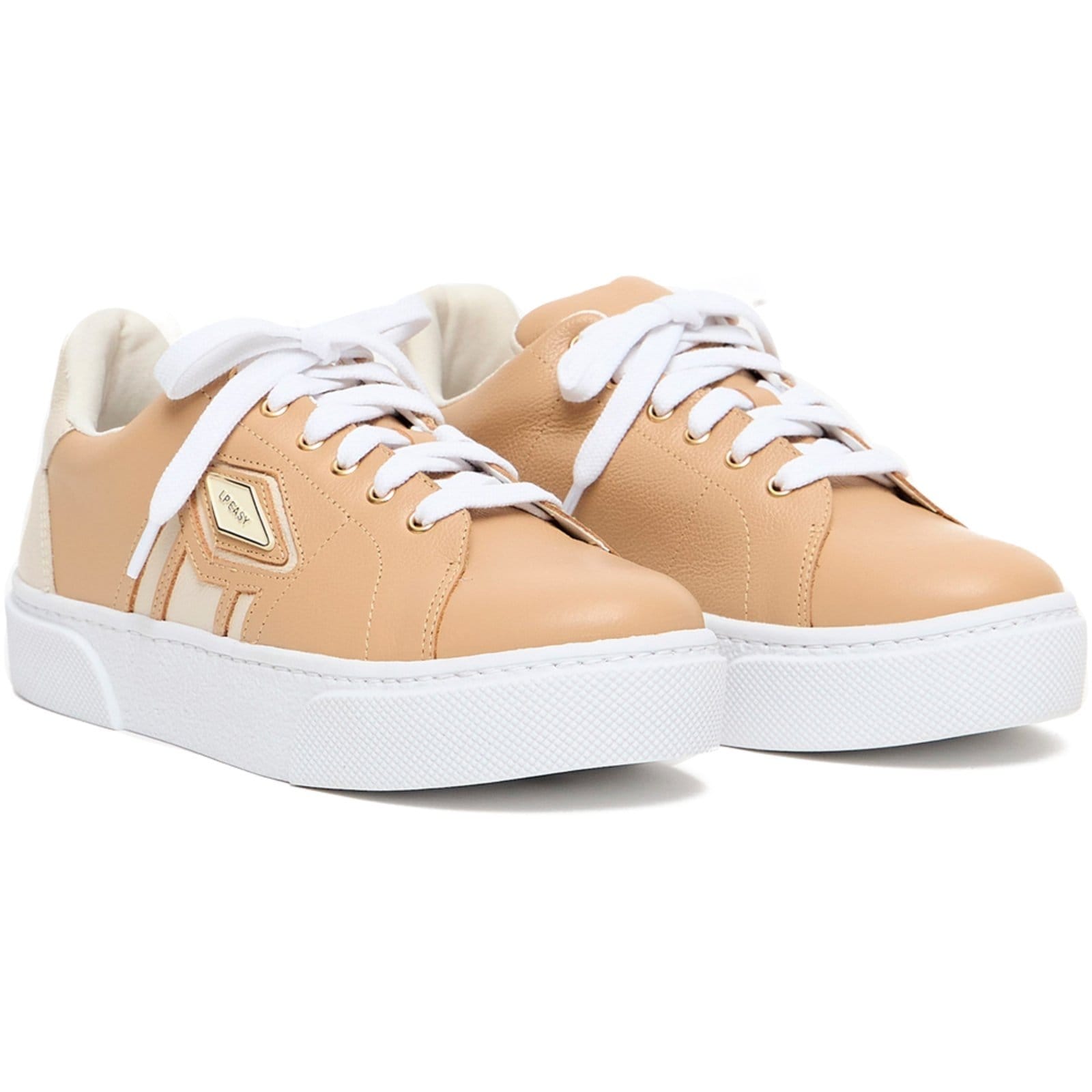 Vista 2 Tênis Easy Lança Perfume Couro Metal Pr25 Off White Feminino Easy Lança perfume amarelo white