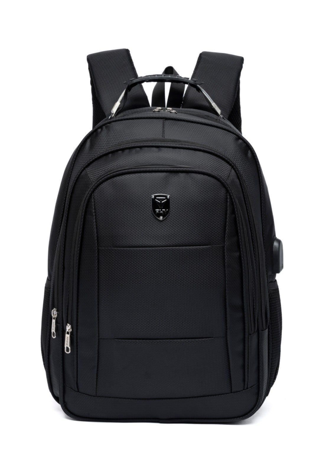 Vista principal Mochila Executiva Notebook Escolar Reforçada Trabalho Espaçosa Perfect For You preto