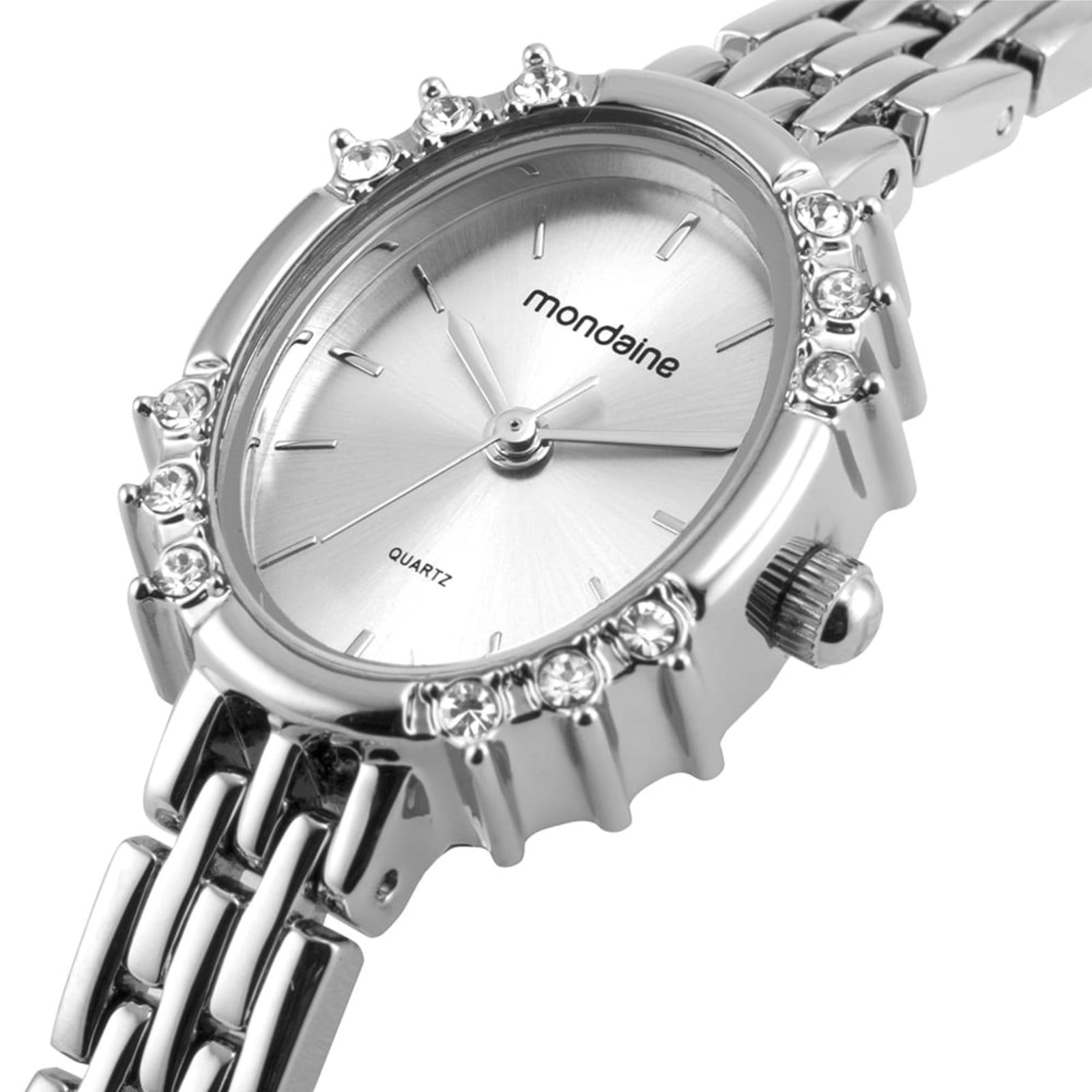 Vista 2 Relógio Feminino Mondaine Oval Madreperola Mondaine prata
