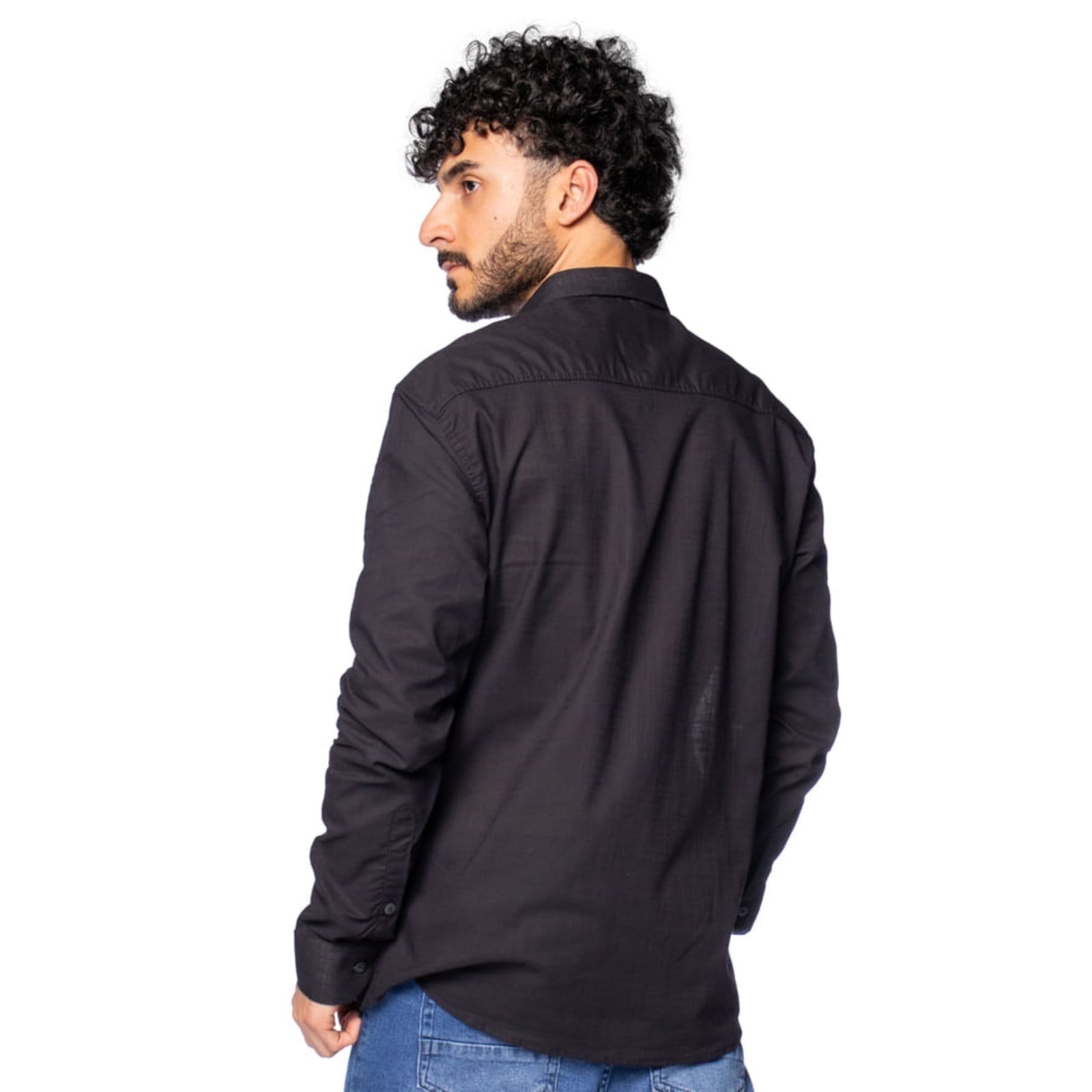 Vista 2 Camisa Masculina Dixie Manga Longa Algodão Dixie preto