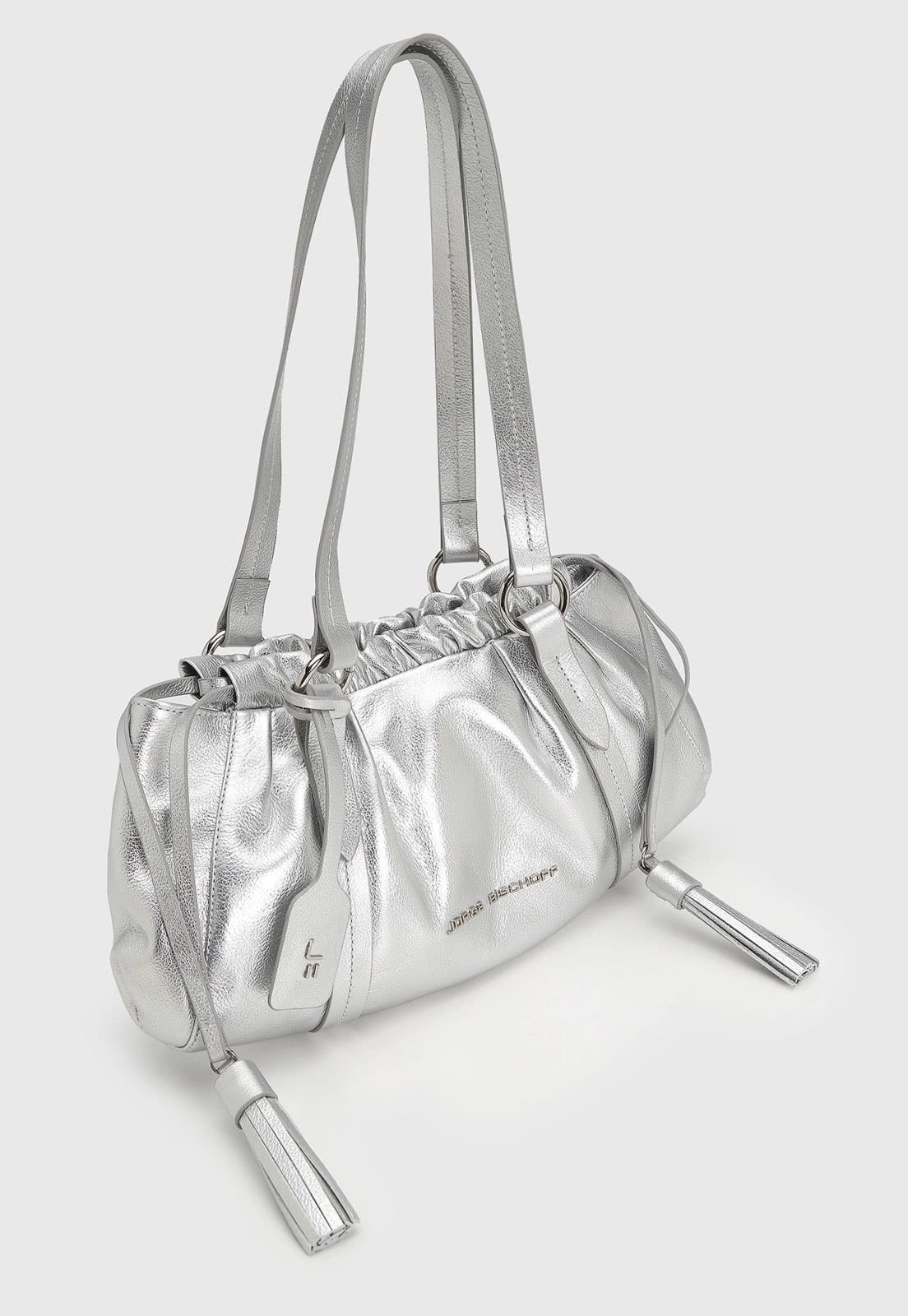 Vista 2 Bolsa Feminina Jorge Bischoff Franjas Jorge Bischoff prata