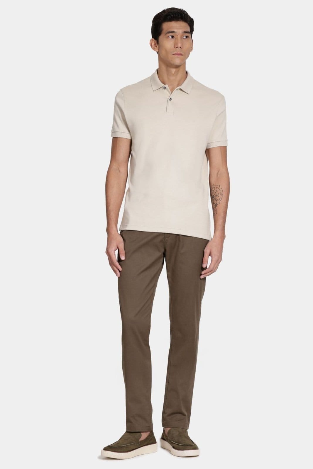 Vista 2 Tênis Aramis Couro Verde Aramis verde oliva