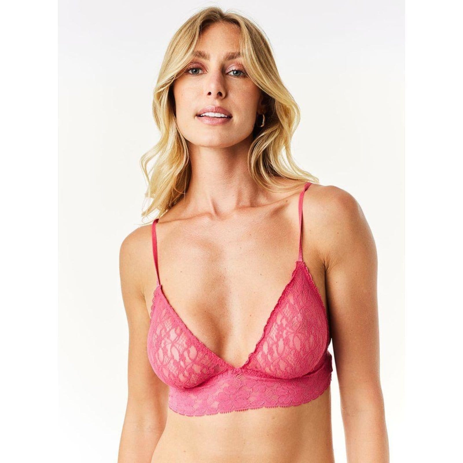 Vista principal Sutiã Triângulo Renda Sweet Lace Pink Rosa Loungerie rosa pink