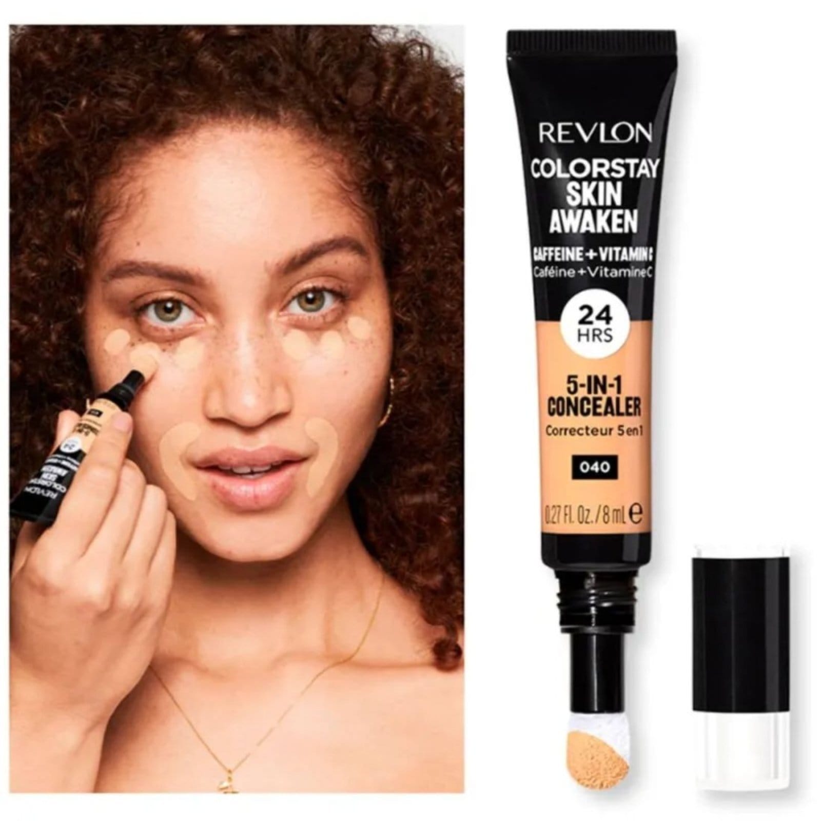 Vista 2 Revlon Colorstay 5 Em 1 Skin Awaken 40 Medium - 8Ml Revlon unico