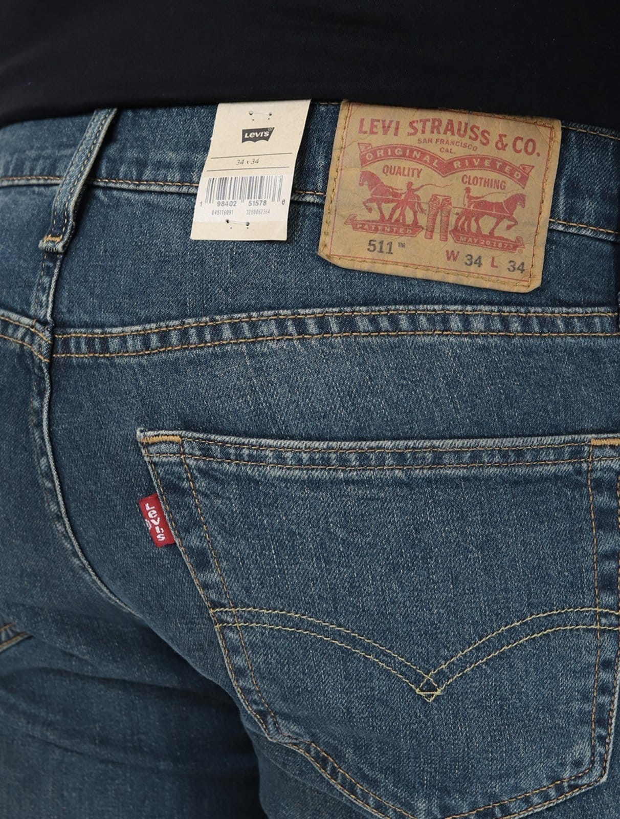 Vista 2 Calça Jeans Levis 511 Slim Dark Blue Levis jeans blue