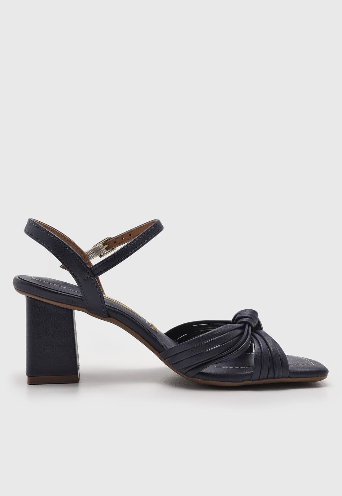 Vista 2 Sandália Feminina Vizzano Salto Médio Nó Frontal VIZZANO azul marinho