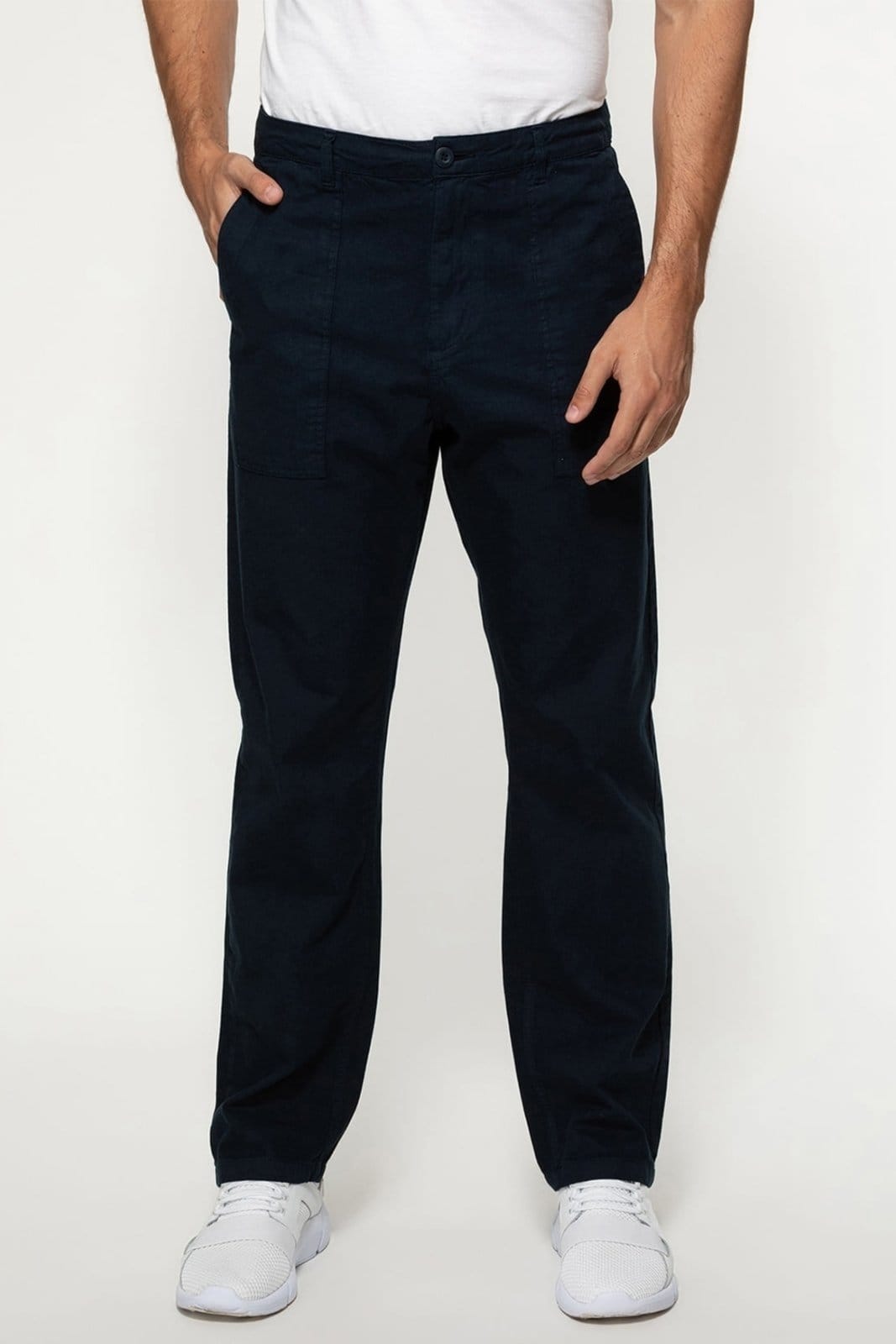 Vista principal Calça Sarja Guess Regular Straight Bolso Escuro Guess azul