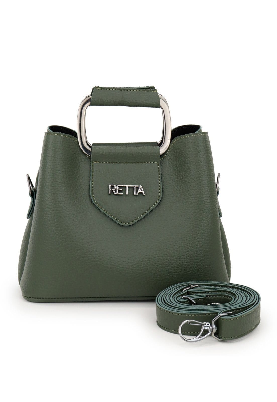 Vista 2 Bolsa Feminina Transversal De Mão Choe Retta Oficial Retta Shoes verde/verde militar