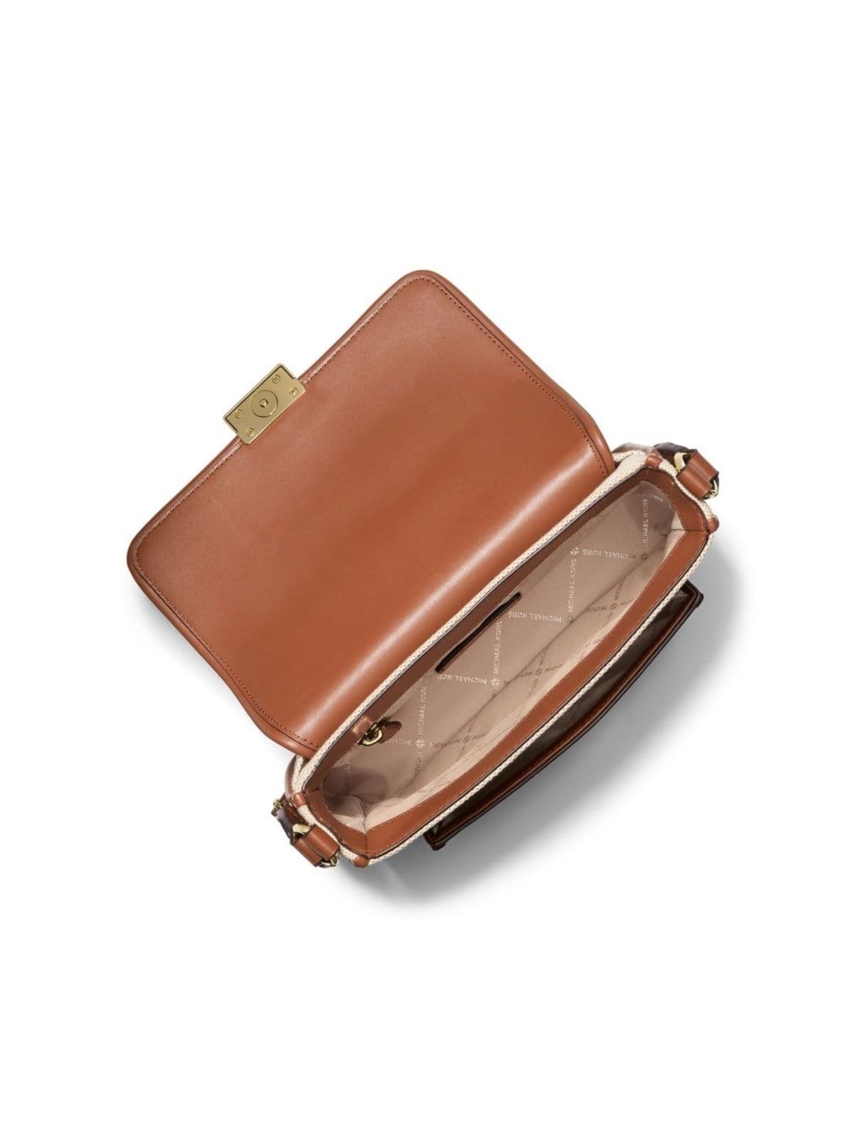 Vista 2 Bolsa Transversal Bradshaw Média De Linho 35S5g2bm8c230 Michael Kors marrom