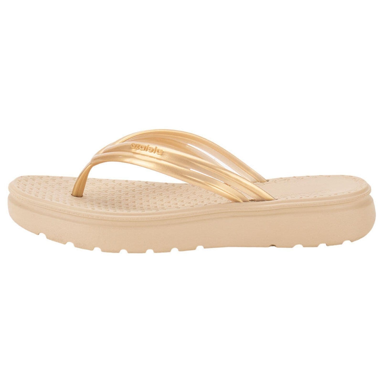 Vista 2 Tamanco Feminino Flat Jo Azaleia 19089 3299089 AZALEIA dourado