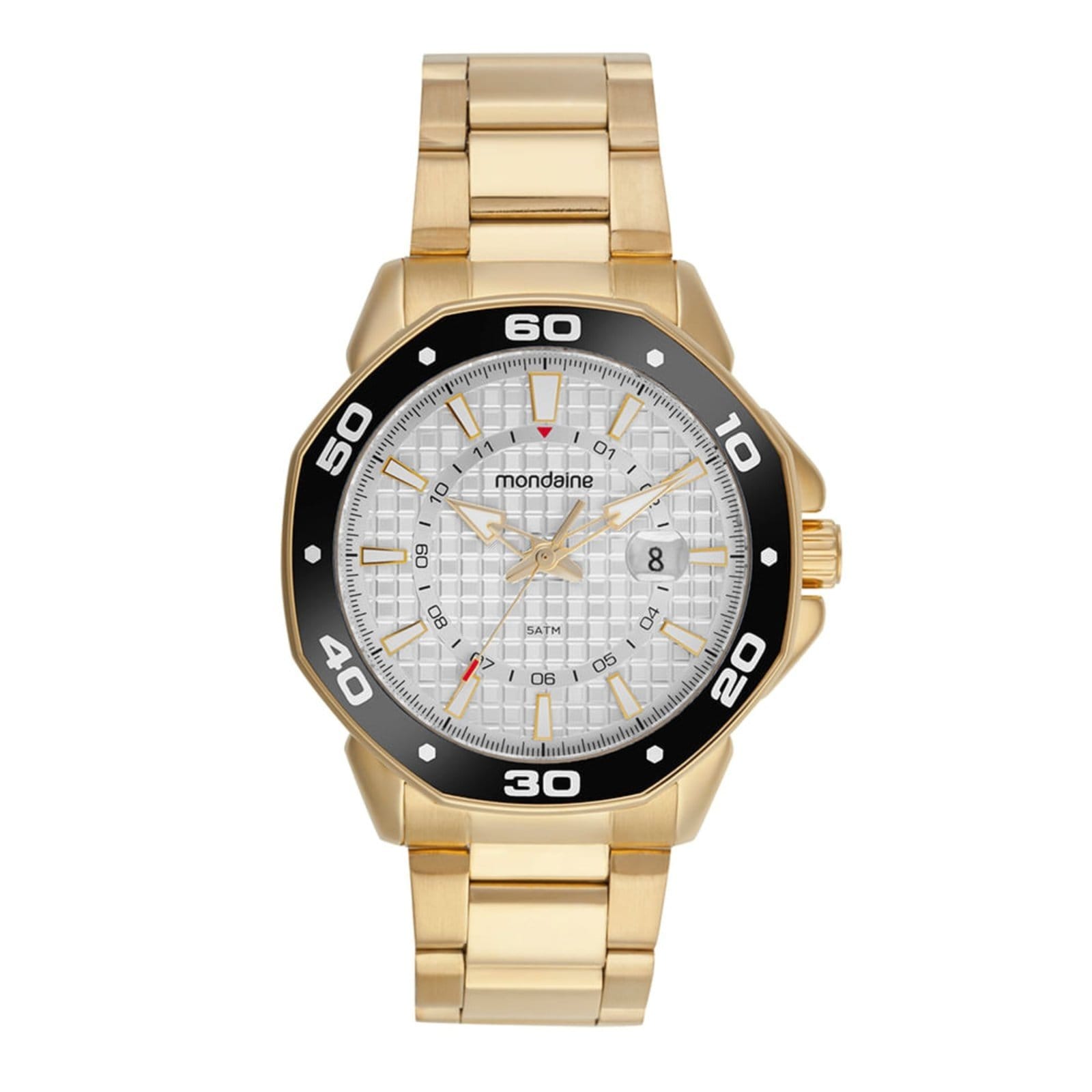 Relógio Masculino Octagonal Lupa Calendario