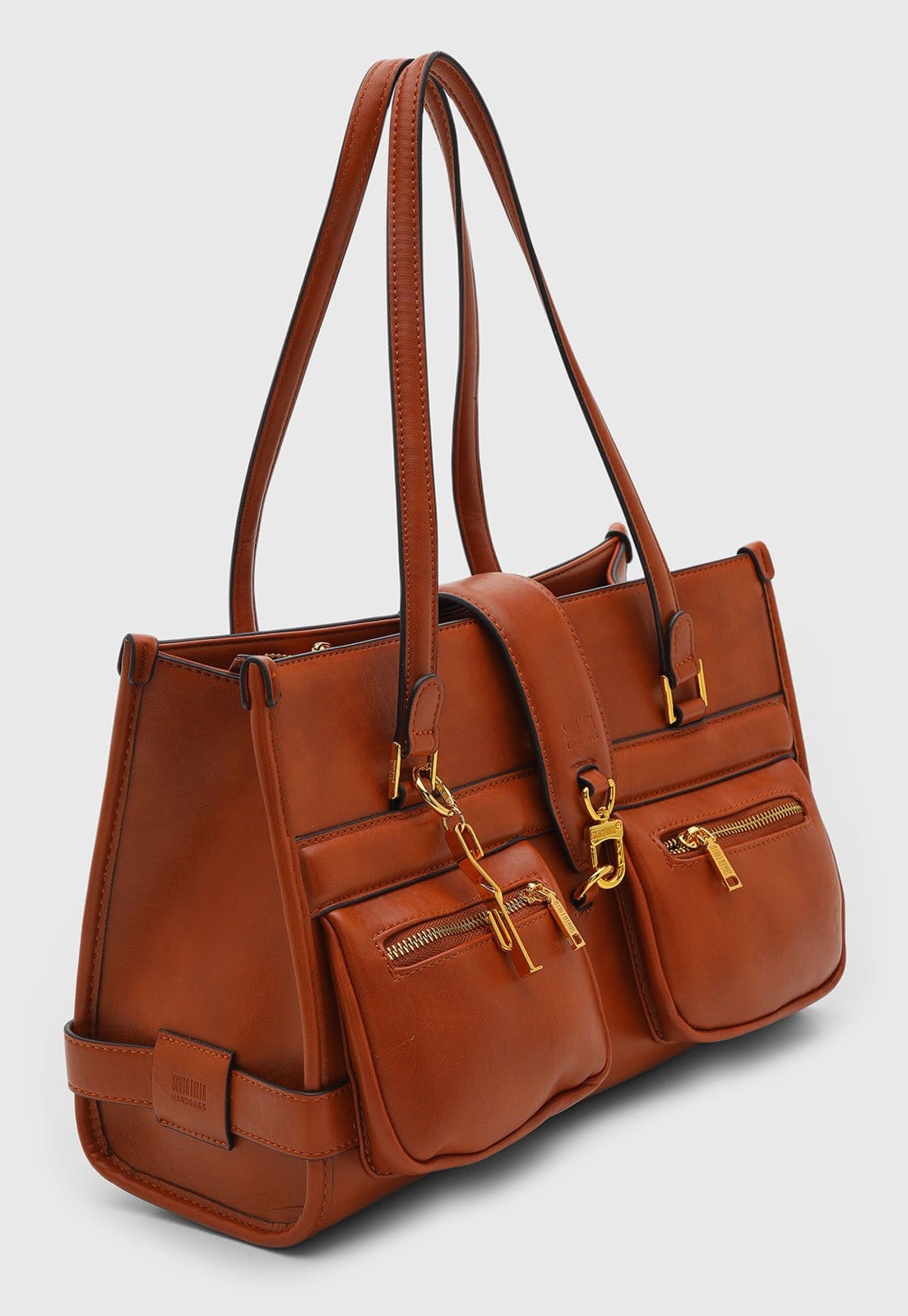 Vista 2 Bolsa Feminina Santa Lolla Estruturada Caramelo Santa Lolla marrom