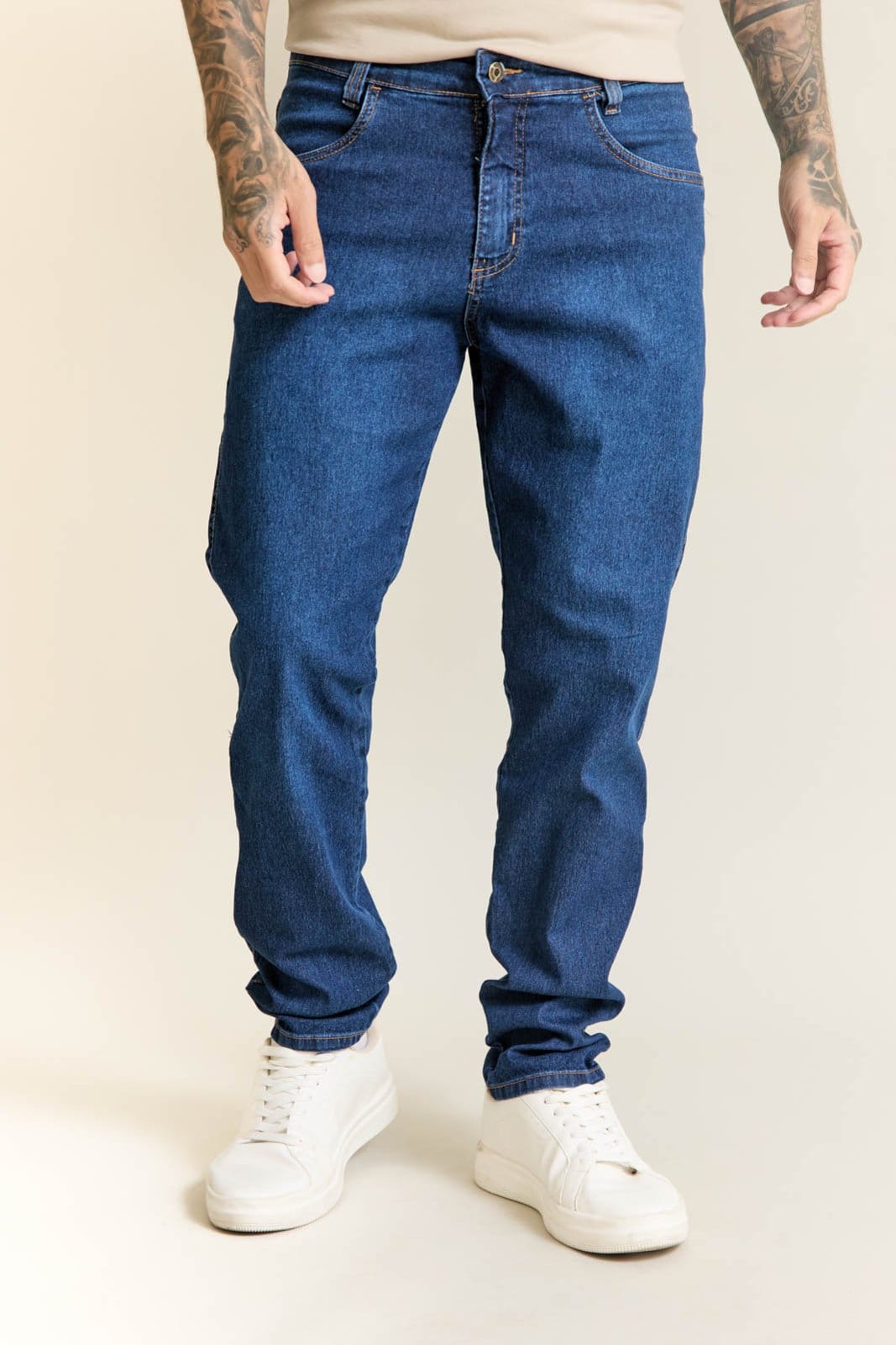 Calça Jeans Slim Fit Masculina Escuro Lemier Collection