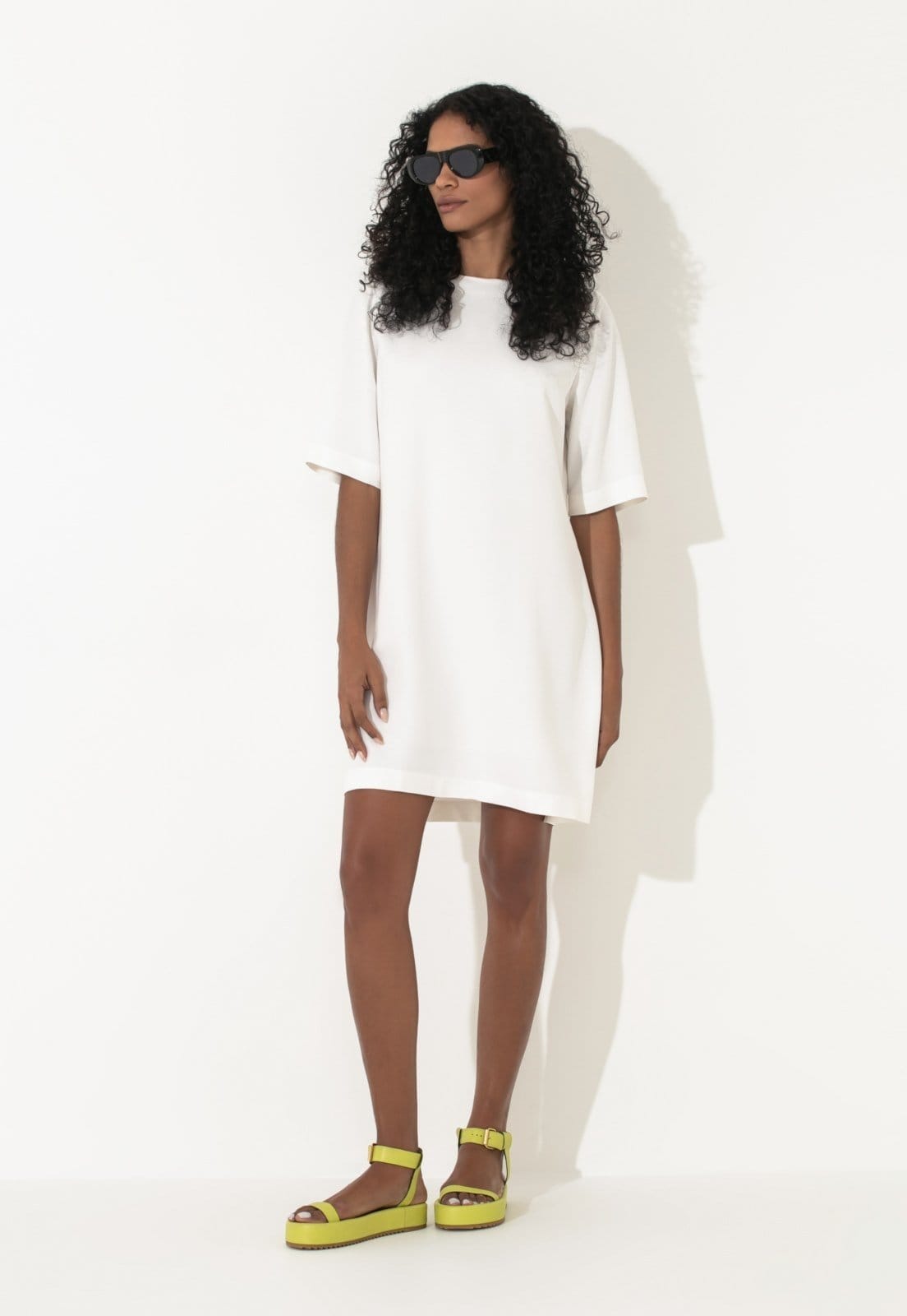 Vista 2 Vestido Curto Traymon Fluído Off White Traymon off-white white