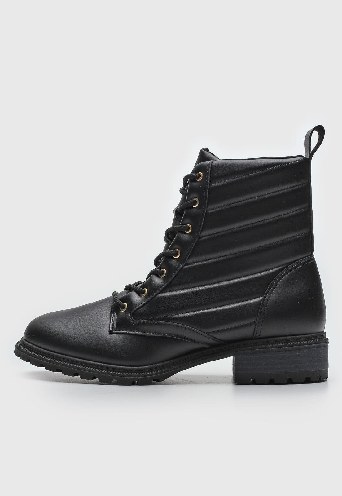 Bota Coturno Modare Matelassê Preta