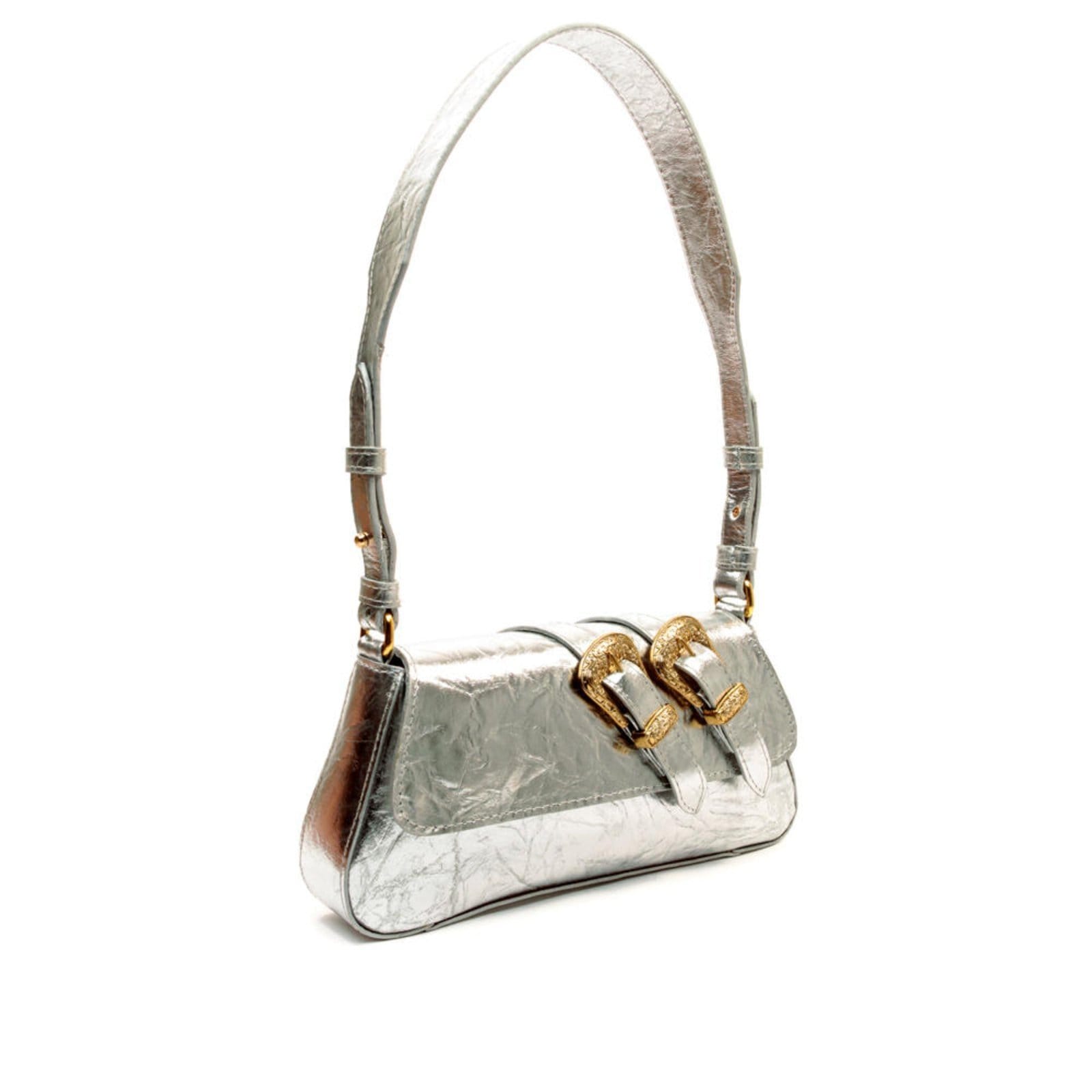 Vista 2 Bolsa Isabel Couro Cecconello C2916-8 Cecconello prata