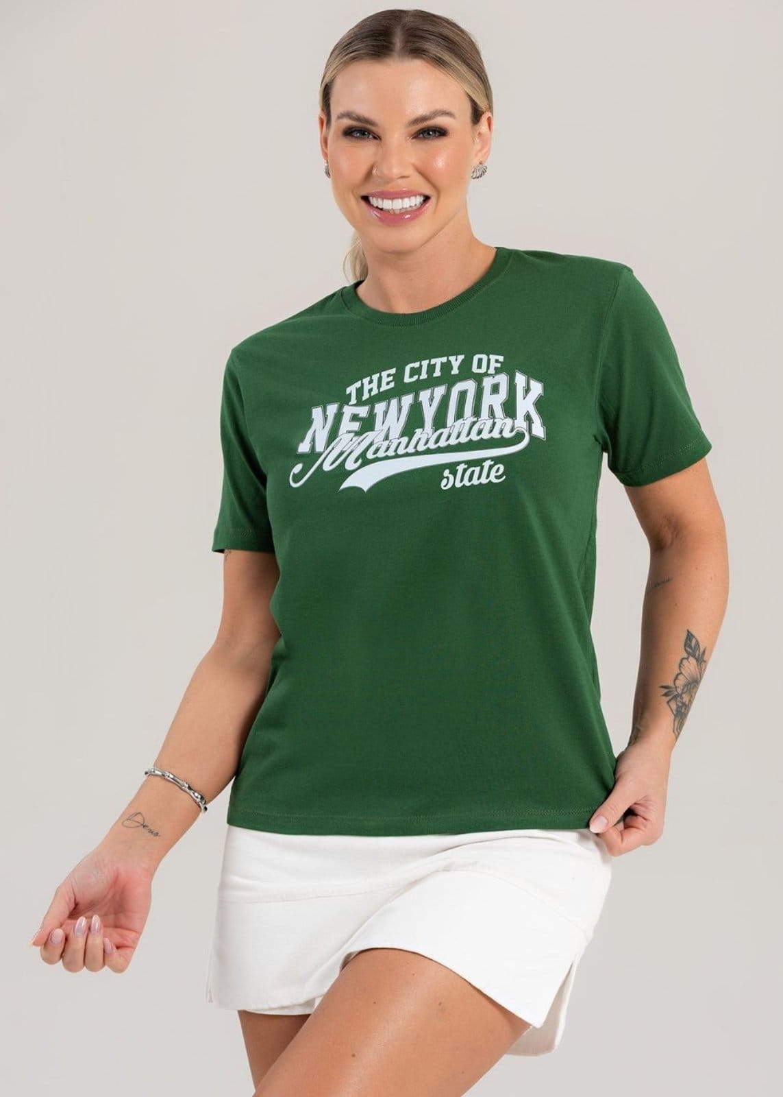 Camiseta Feminina Cianitas Estampa Manhattan - 2