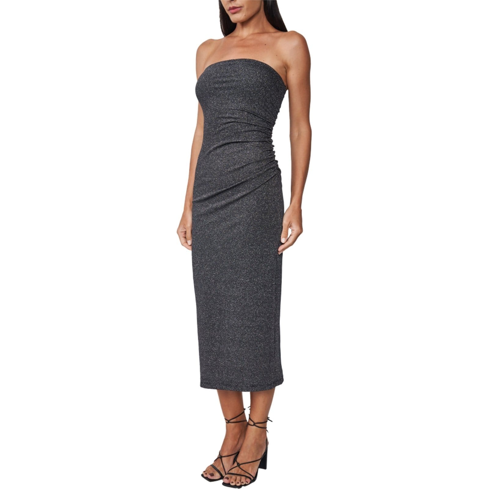 Vista principal Vestido Colcci Metalizado Pr25 e Prata Feminino Colcci preto