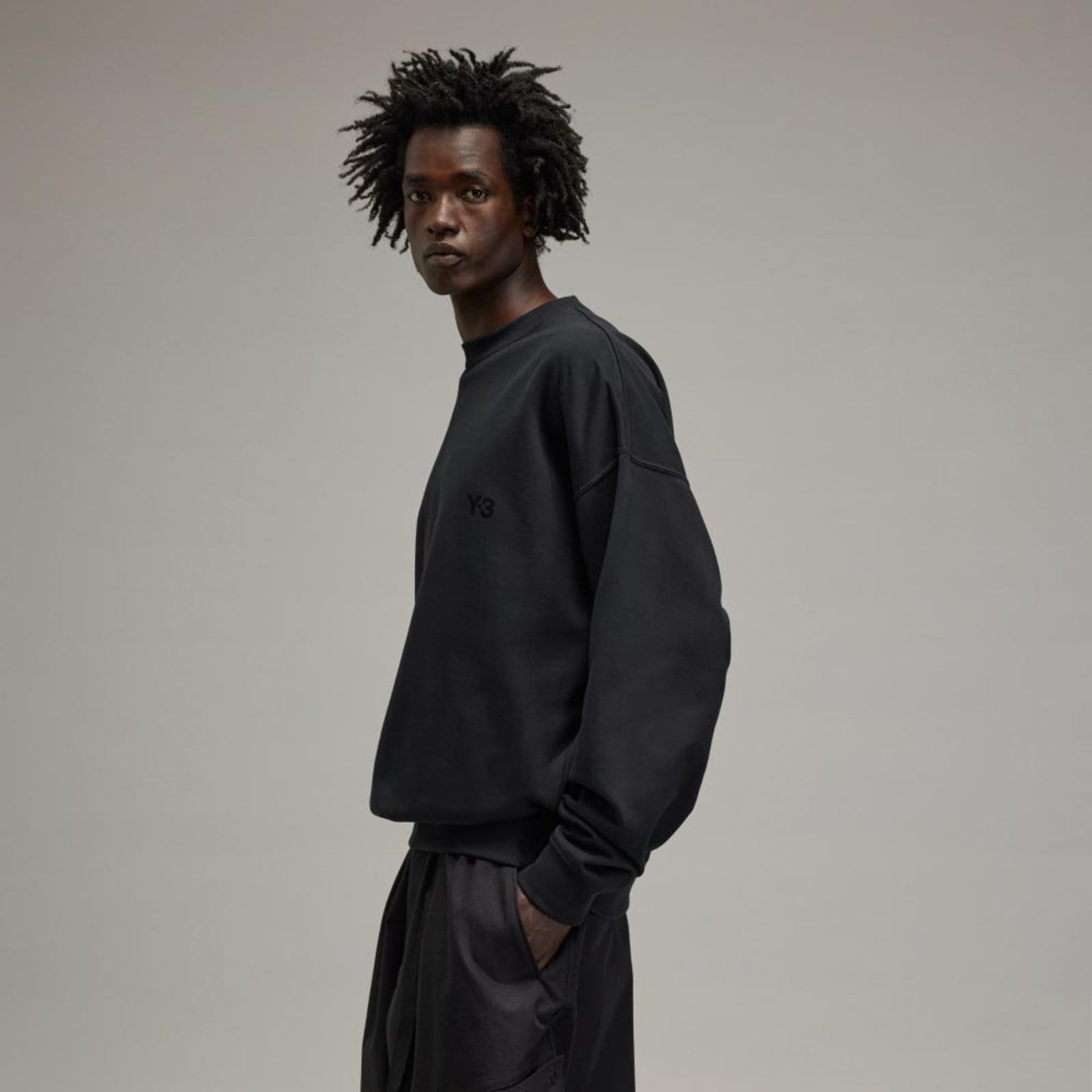 Vista 2 Blusa Moletinho Y-3 Crew adidas Originals Adidas preto