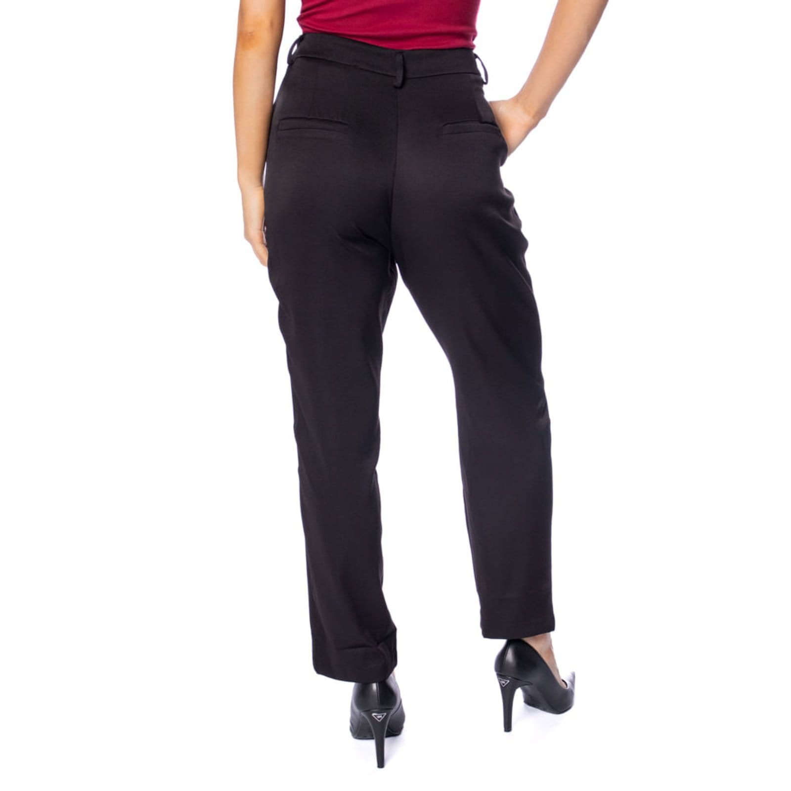 Vista 2 Calça Feminina Pellini Alfaiataria Reta com Bolsos Pellini preto