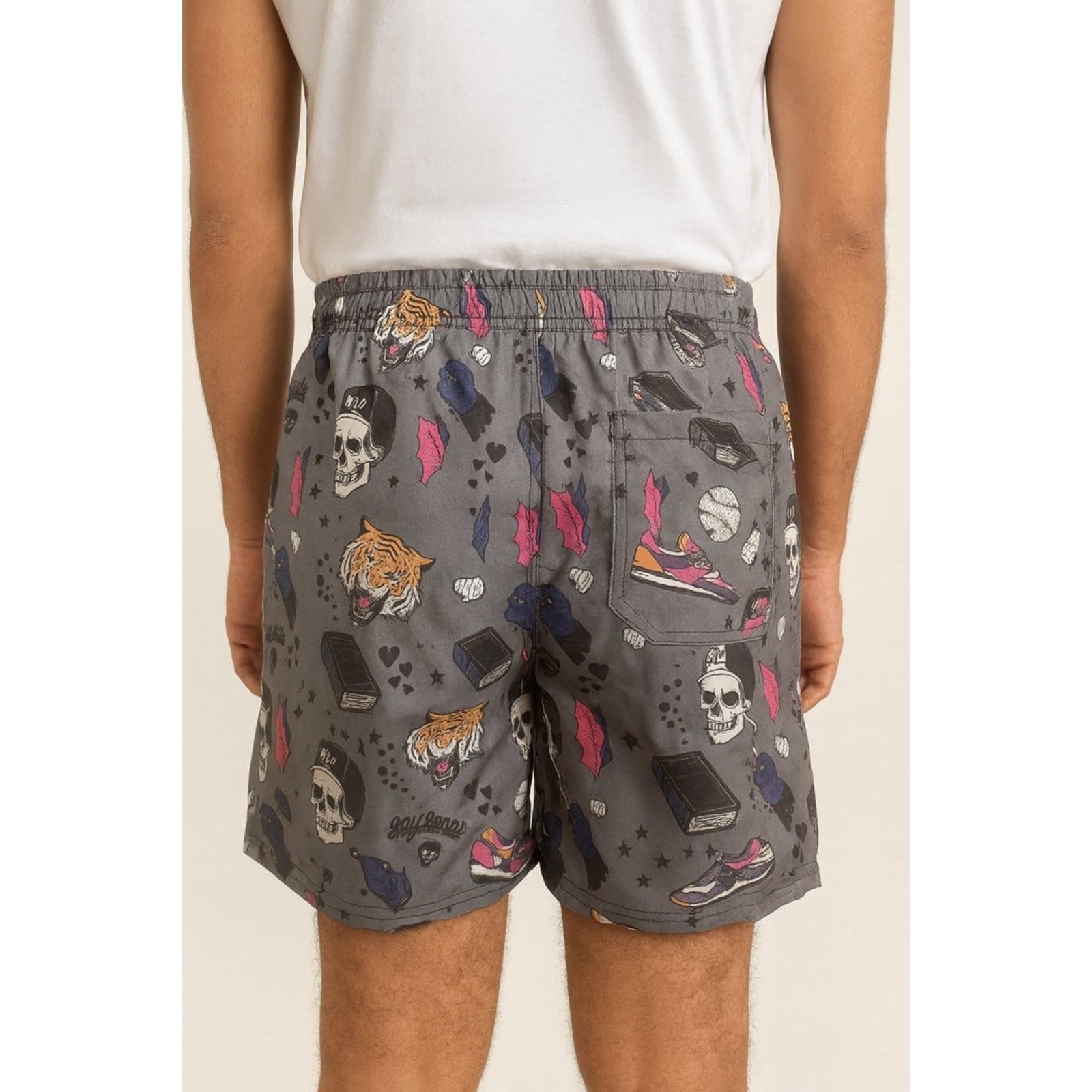 Vista 2 Bermuda J Jones Estampada Com Cordão Frontal Summer Body cinza