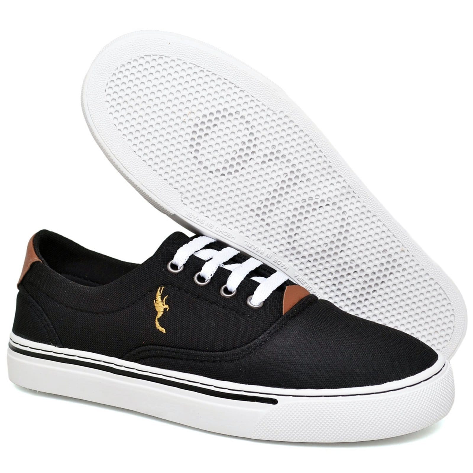 Vista 2 Tênis Feminino Casual Sola Baixa Polo Blu Preto com Relógio Digital do 33 ao 40 Polo Blu preto blu