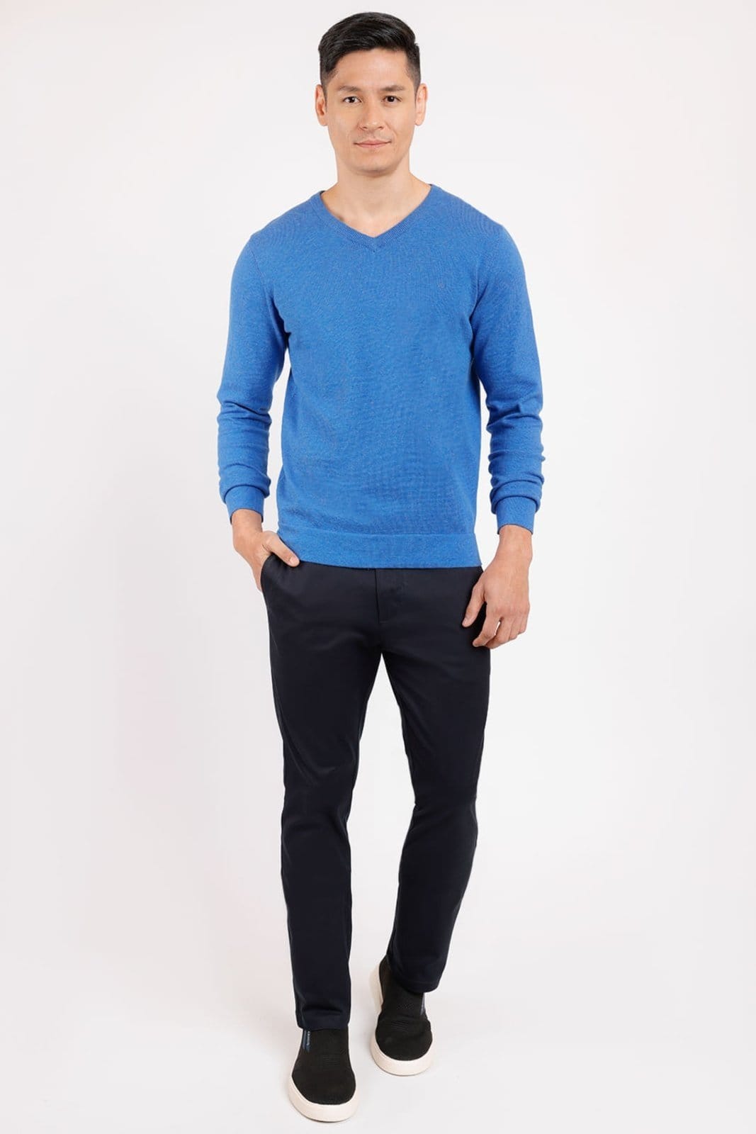 Tricot Aramis Gola v Manga Longa Royal - 2