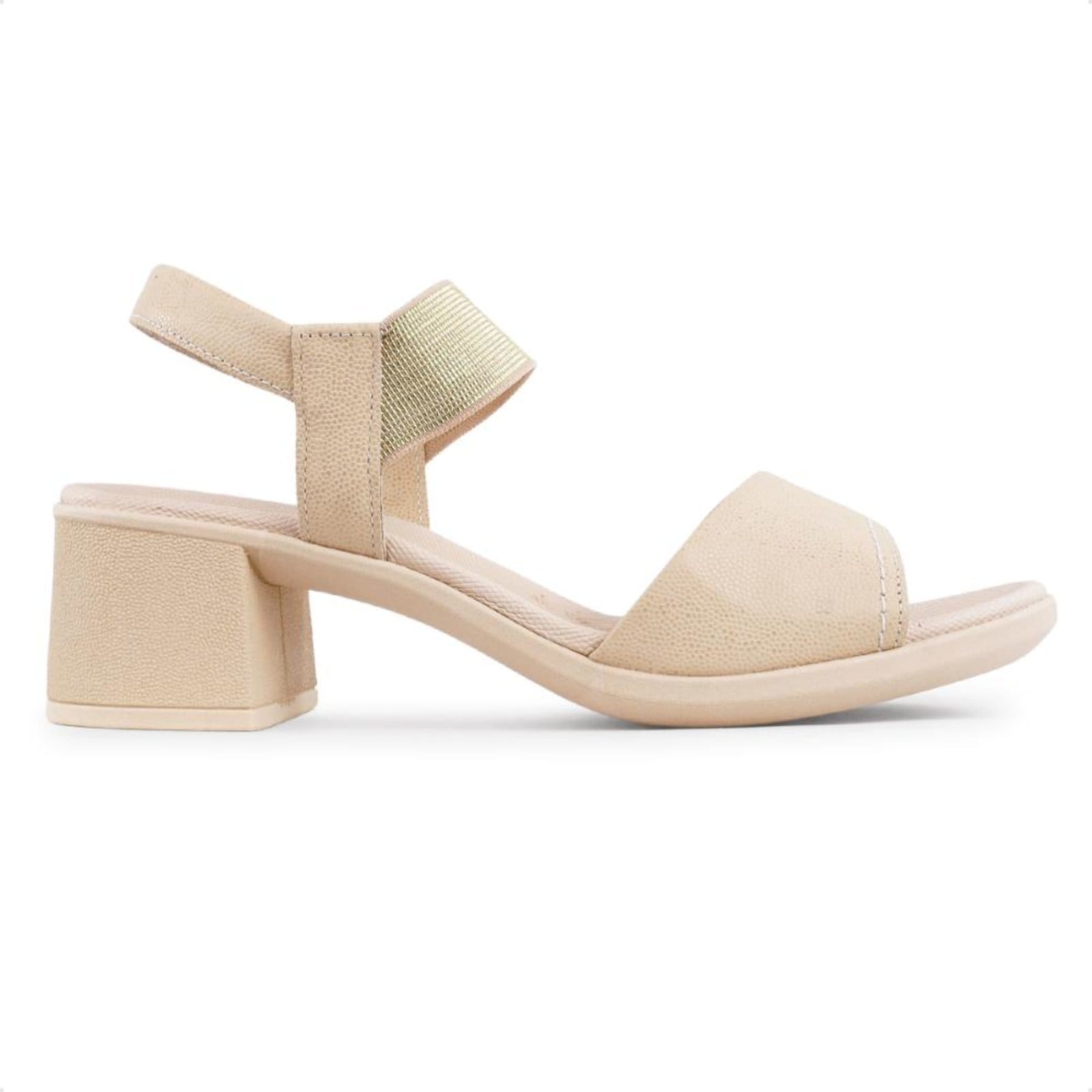 Sandália Usaflex Salto Bloco Tira Elástico Feminina