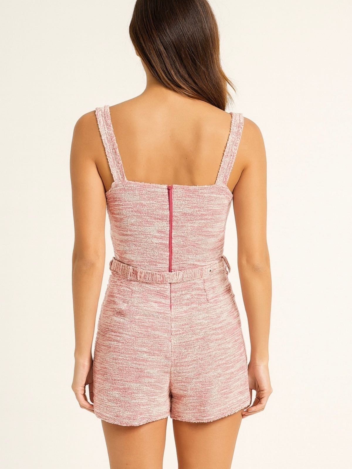 Vista 2 Macaquinho Summer Body Feminino com Saia na Frente e Shorts Atras Summer Body rosa/rosê rosa