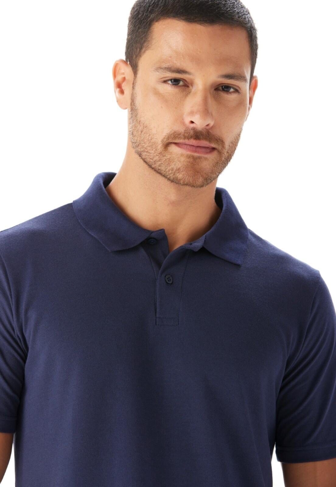 Vista principal Polo Slim Piquet Traymon Marinho Noite Traymon azul marinho