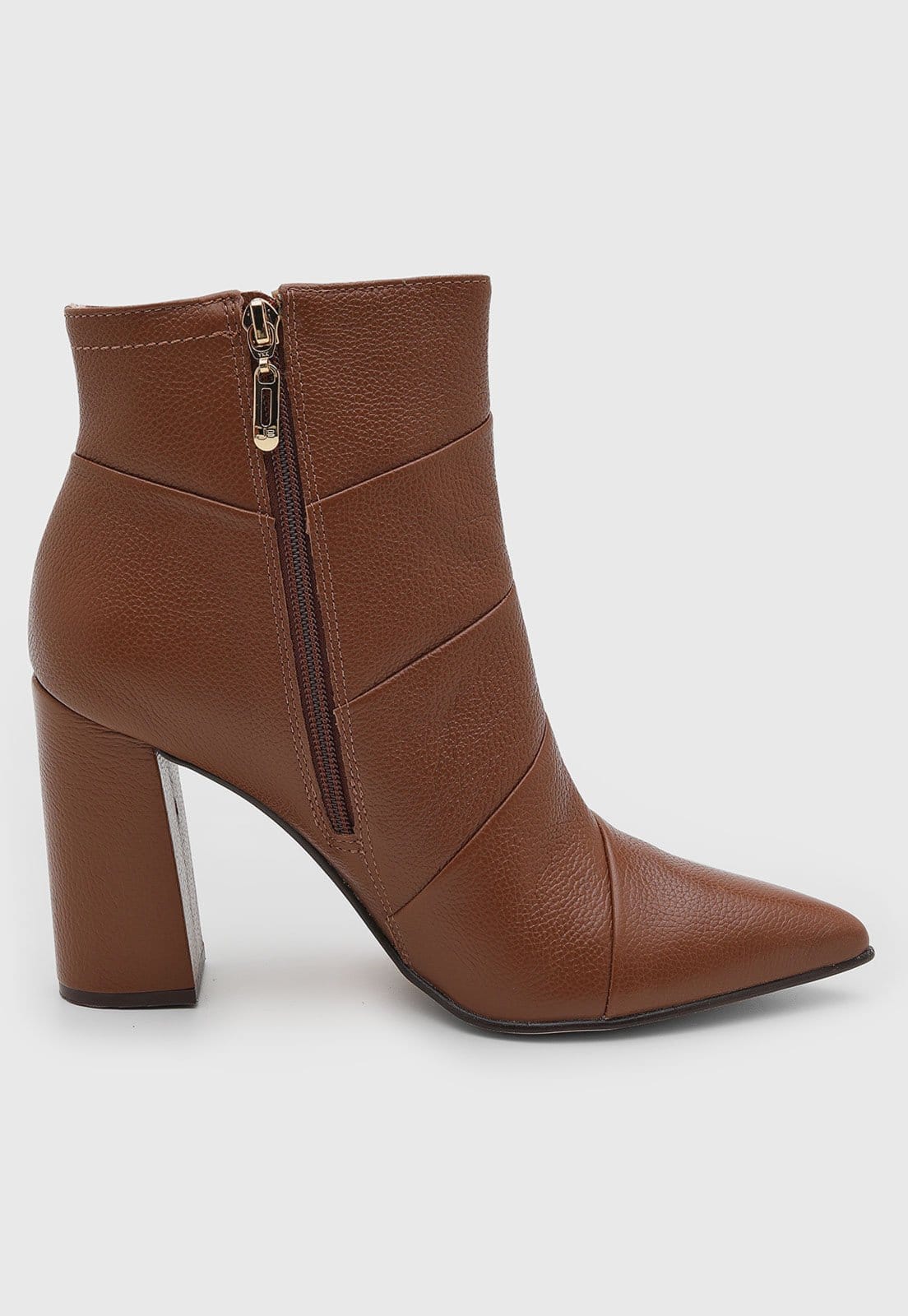 Vista 2 Bota Feminina Jorge Bischoff Salto Quadrado Jorge Bischoff vinho