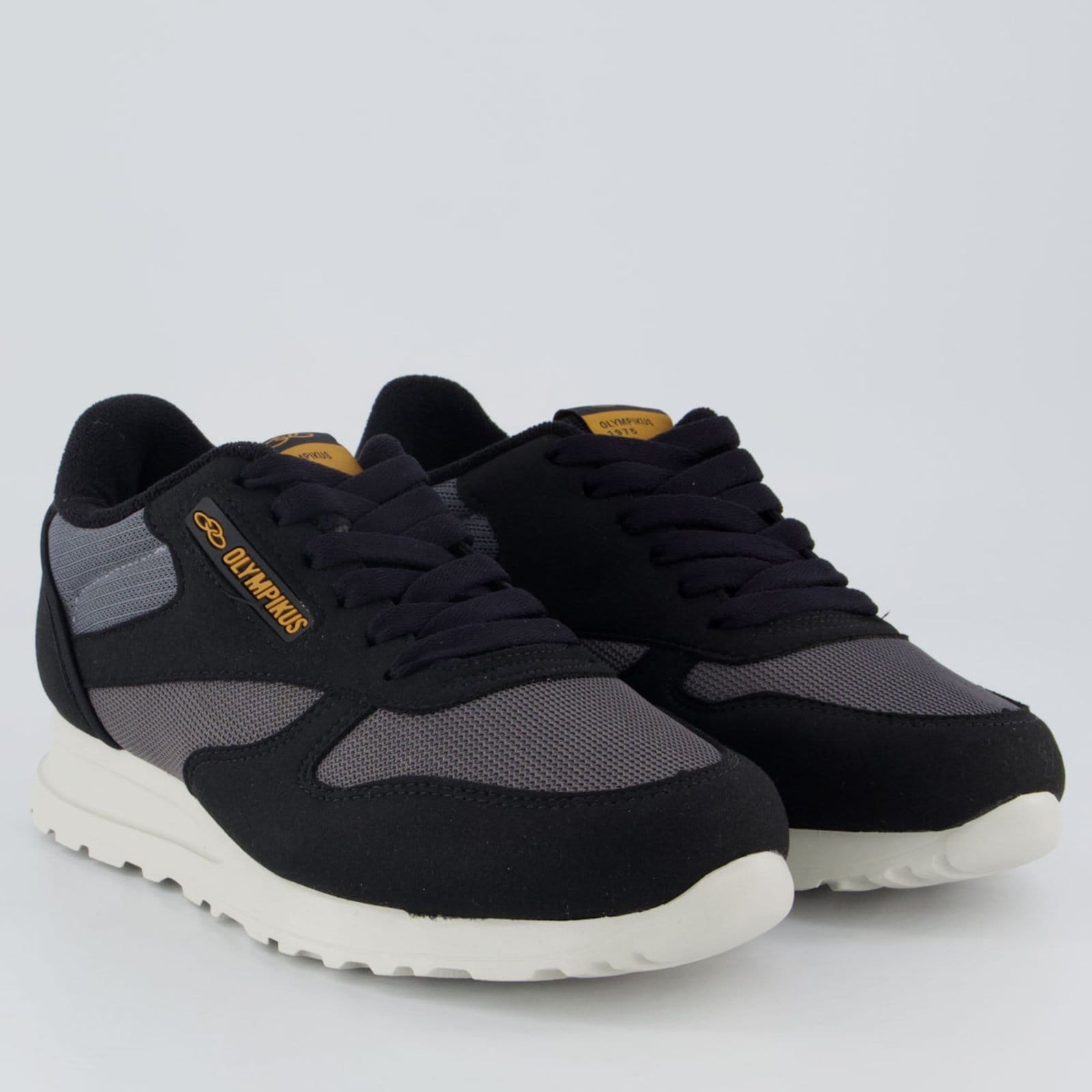 Vista 2 Tênis Olympikus Jogging 101 SE Feminino e Cinza OLYMPIKUS preto