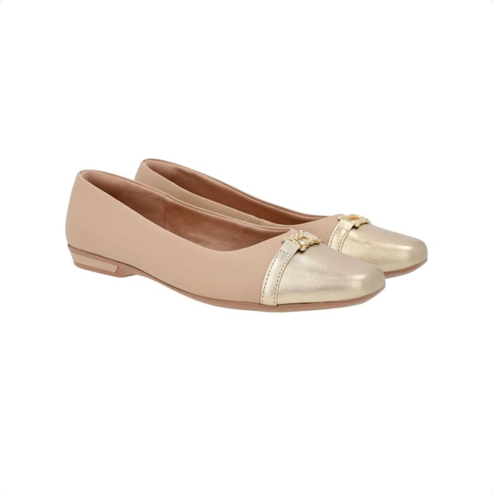 Vista 2 Sapatilha Feminina Bico Quadrado Usaflex Blush Usaflex bege