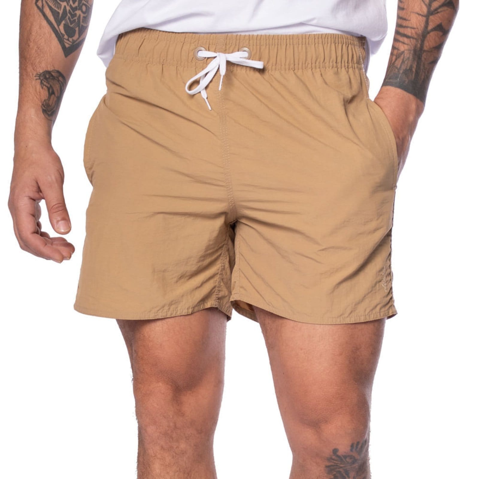 Short Masculino Dixie Tactel Secagem Rápida Caqui