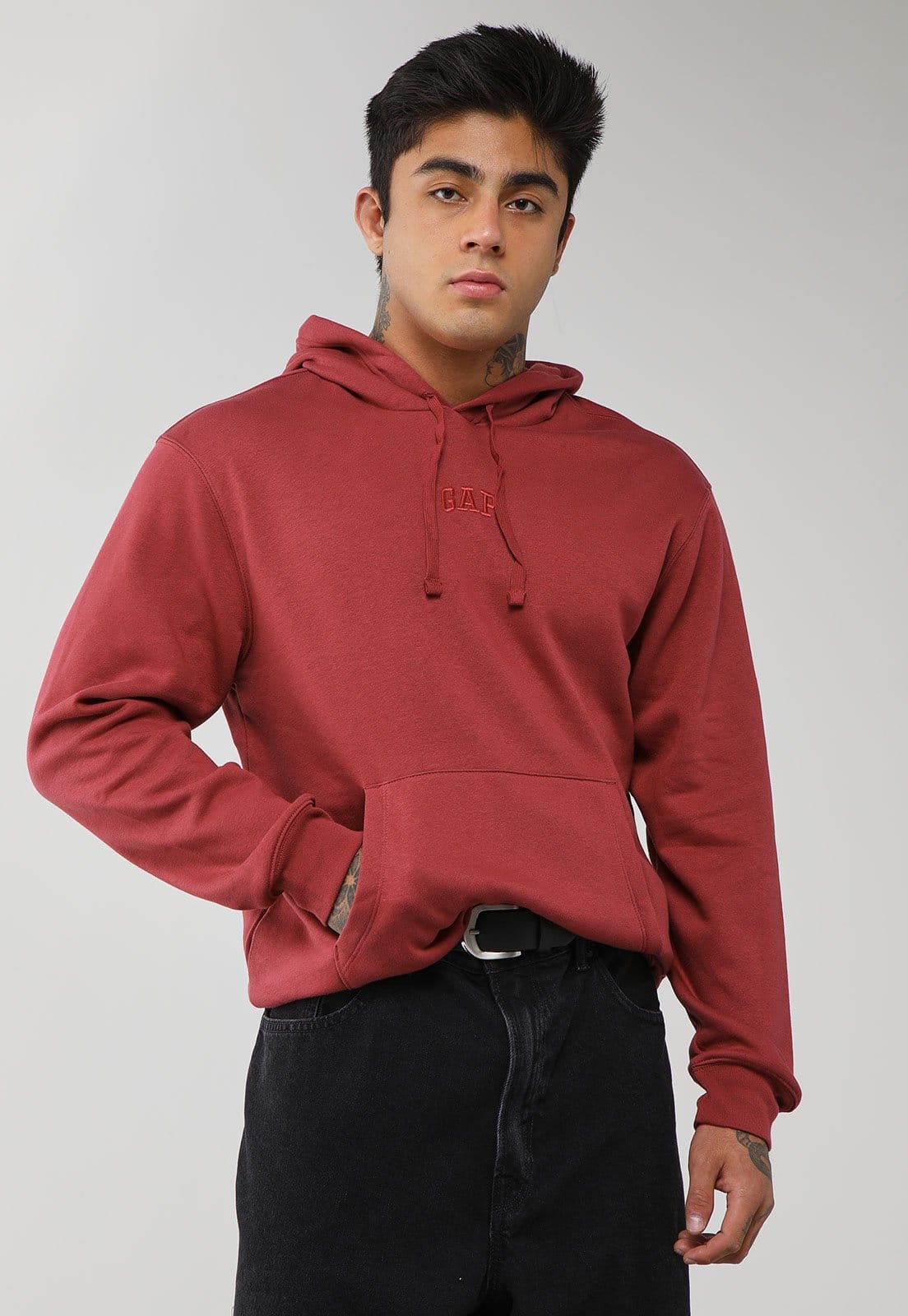 Vista principal Blusa de Moletom Masculina GAP Capuz Red Clay Vermelha GAP vermelho red