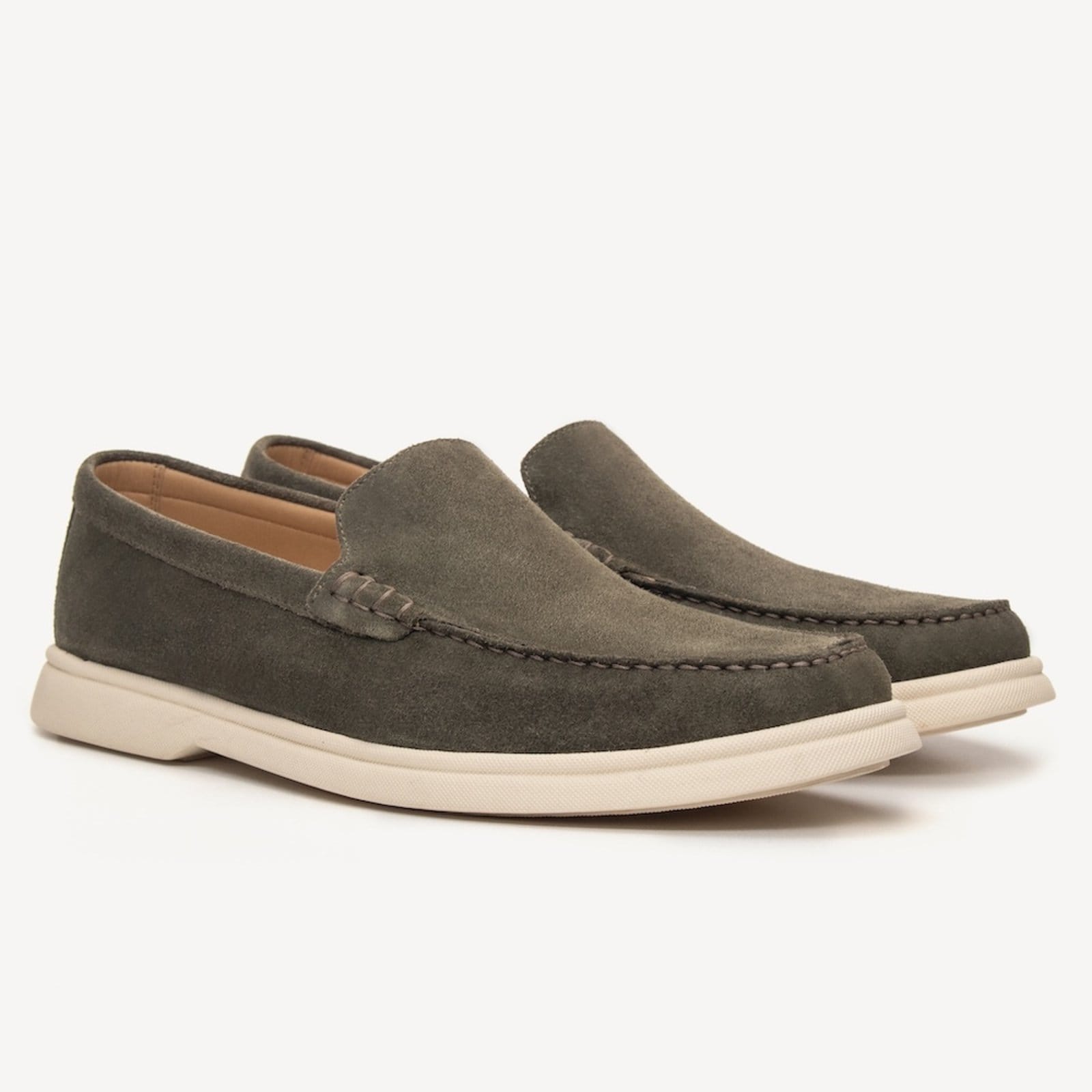 Loafer Masculino em Couro Sardine Oliva