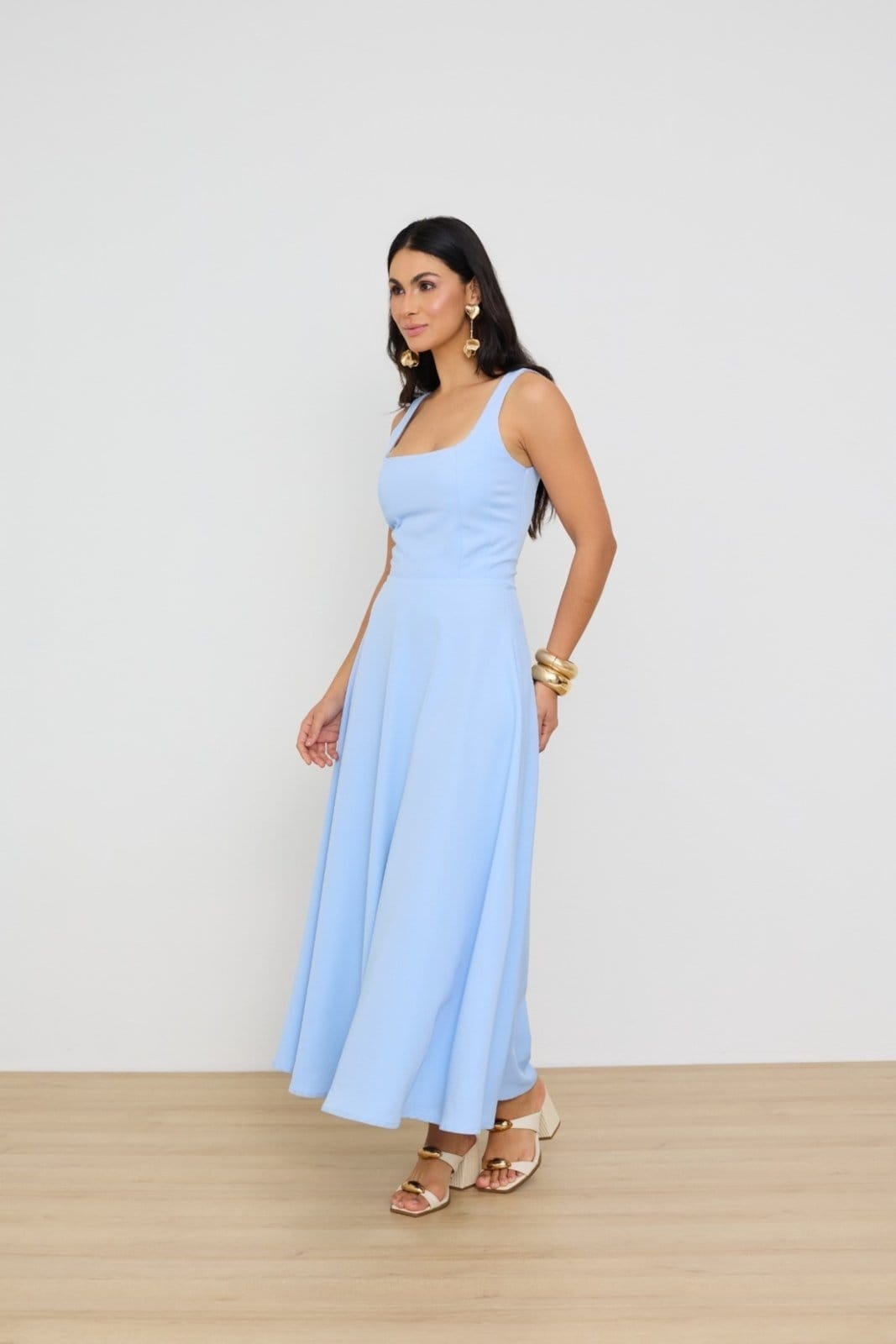 Vista principal Vestido Vanibele Alfaiataria Vanibele azul