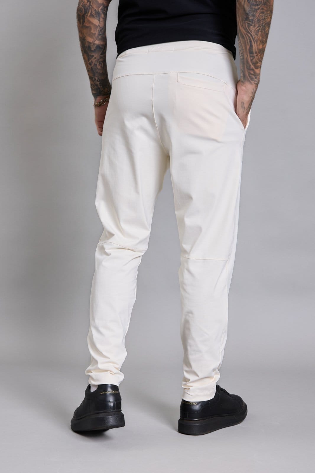 Vista 2 Calça Casual Flexível Masculina em Poliamida na Cor Off-White Dialogo Jeans off-white white