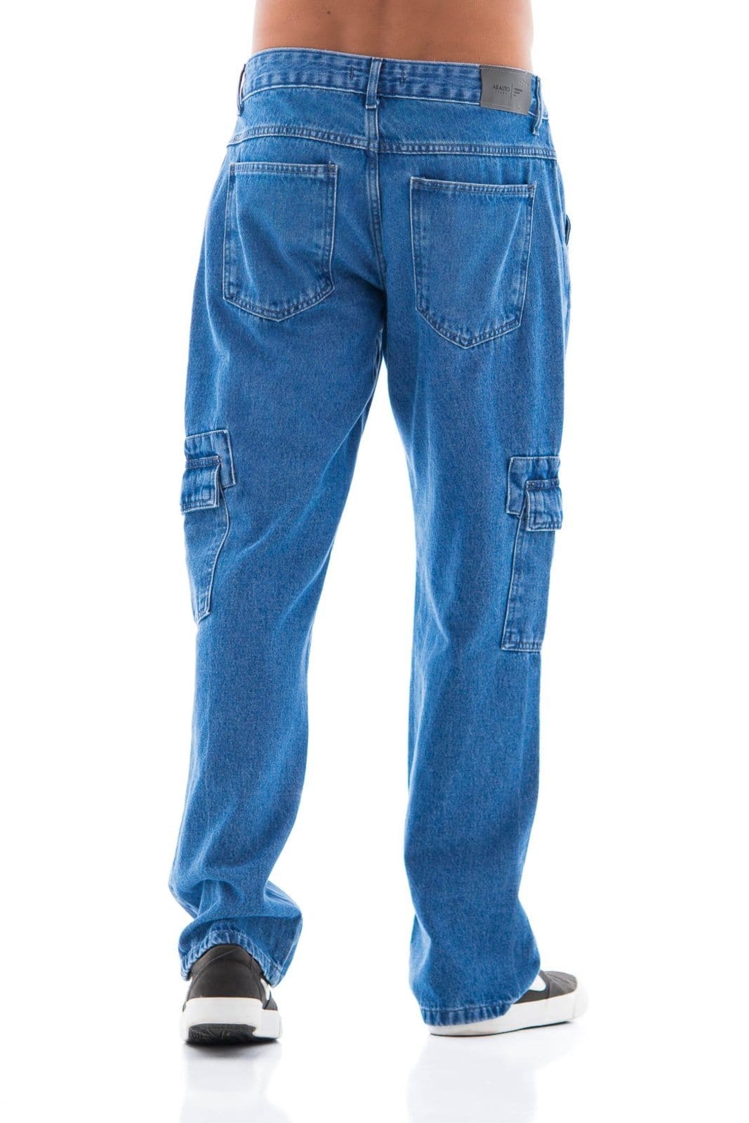 Vista 2 Calça Jeans Masculina Arauto Cargo Reta ARAUTO JEANS azul