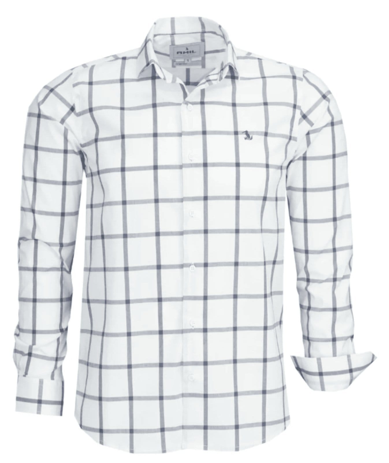 Camisa Casual Amil Com Elastano Comfort Xadrez Owen Manga longa Luxo Cor01