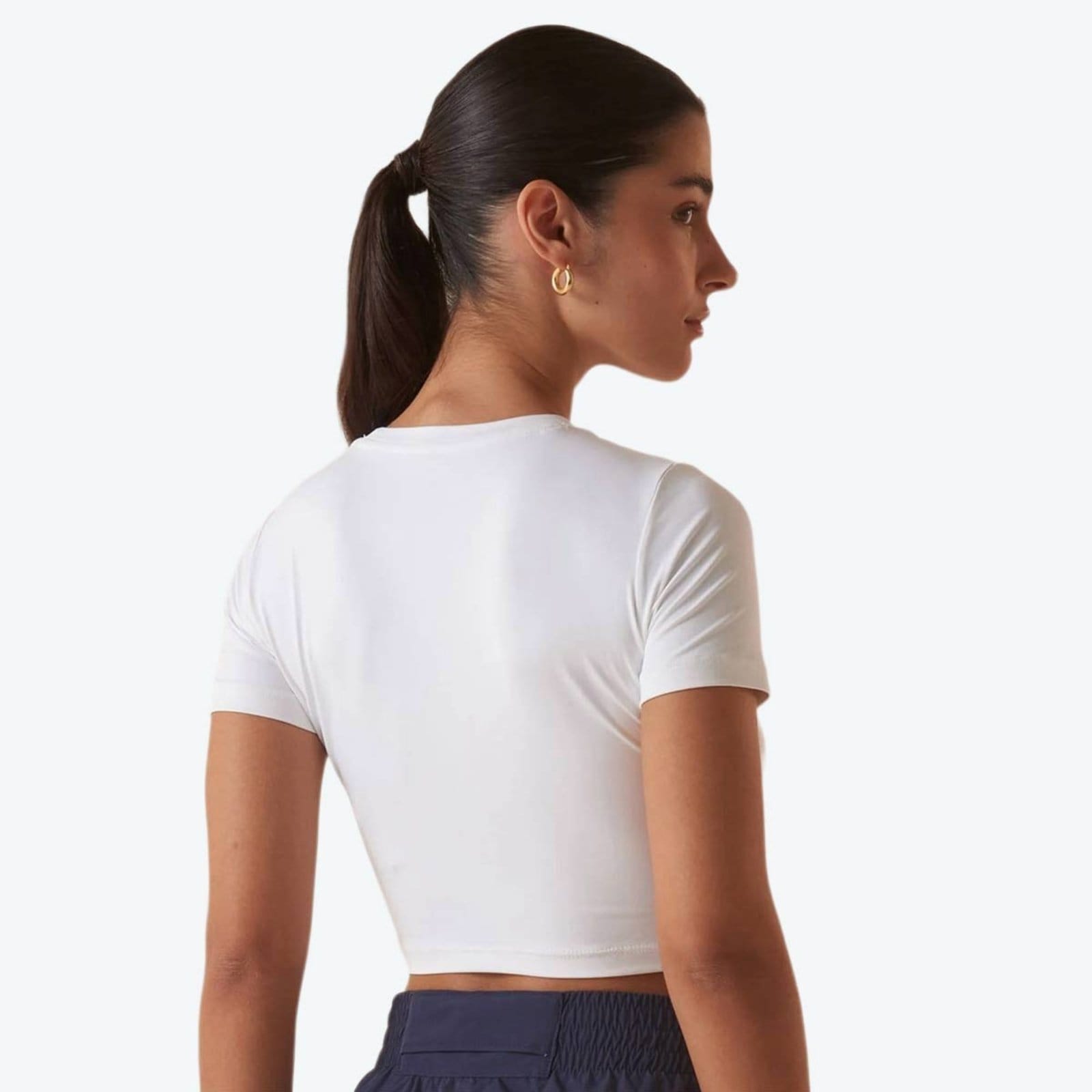 Vista 2 Top Fila MC Essential Feminino Fila branco