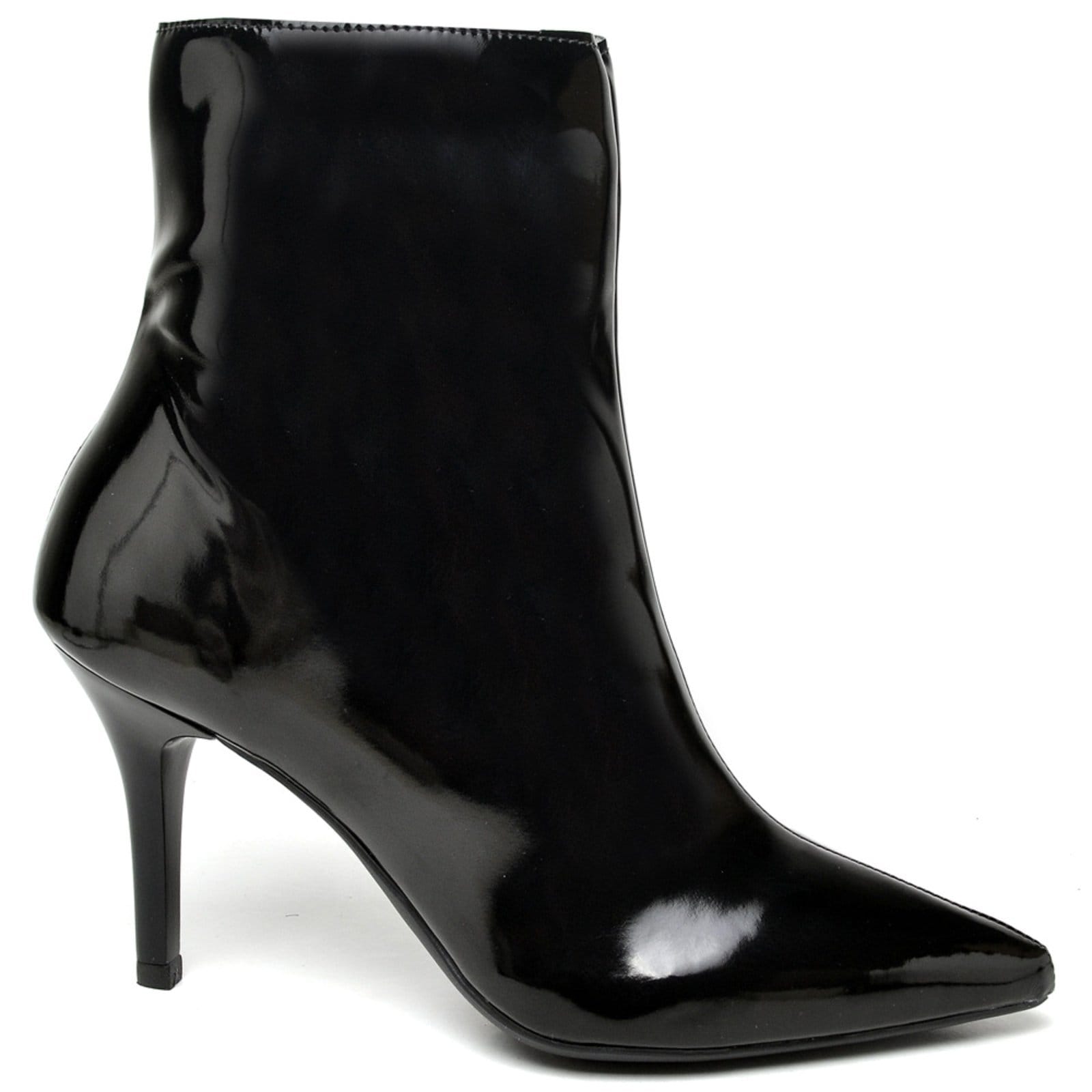 Vista 2 Bota Cano Curto Salto Fino Médio Verniz Ella's ZAFREM preto