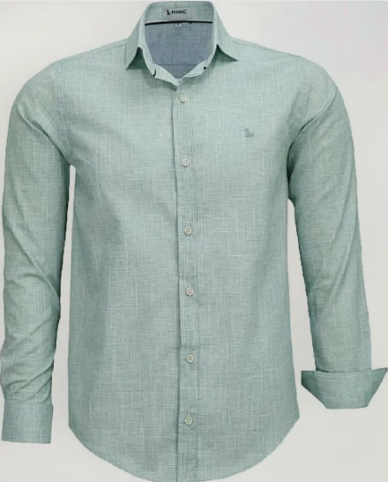 Camisa Social Amil Slim Dinasty Mesclado Algodão Macia Manga Longa Luxo